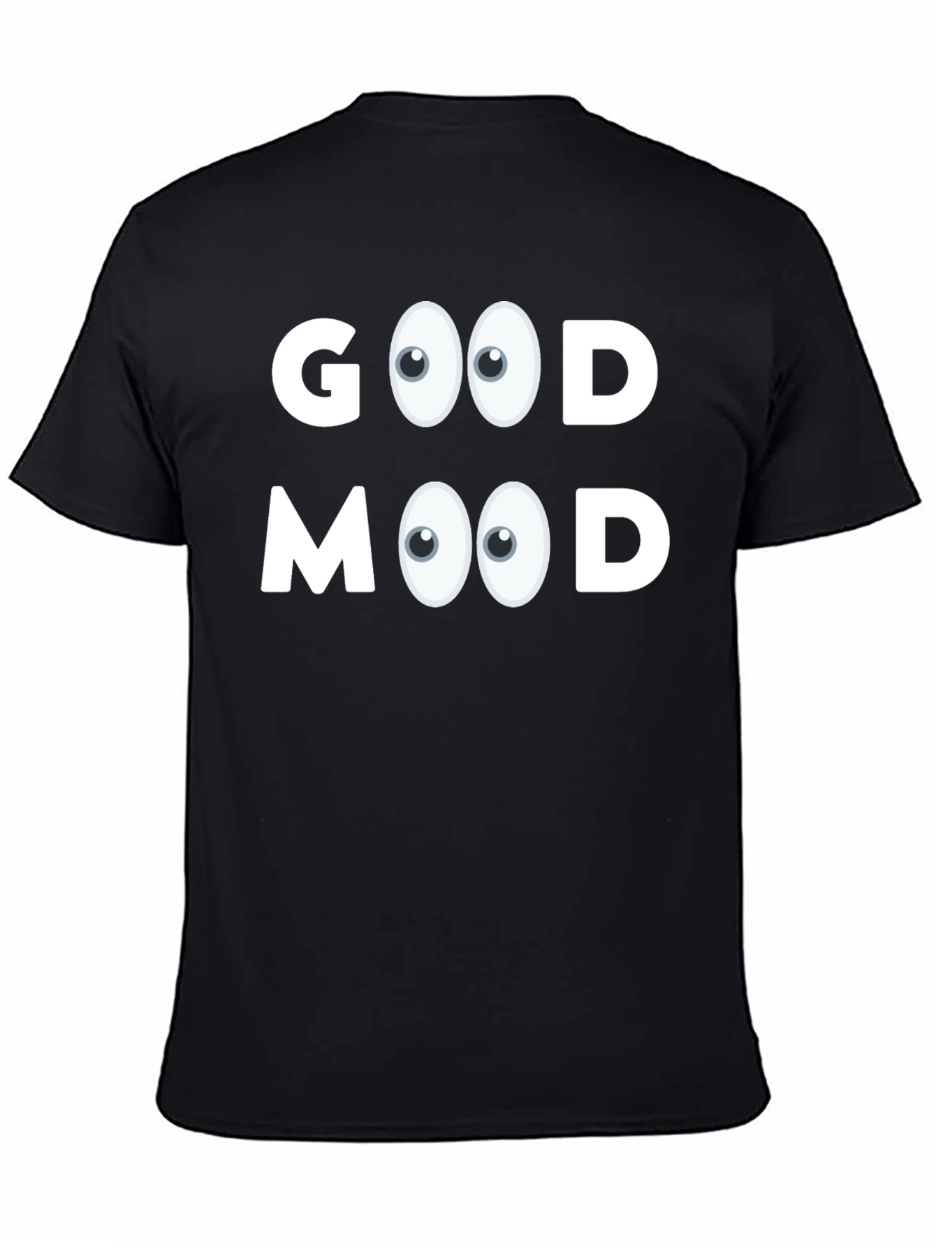 Good Mood Graphic Tee - Black Cotton Blend