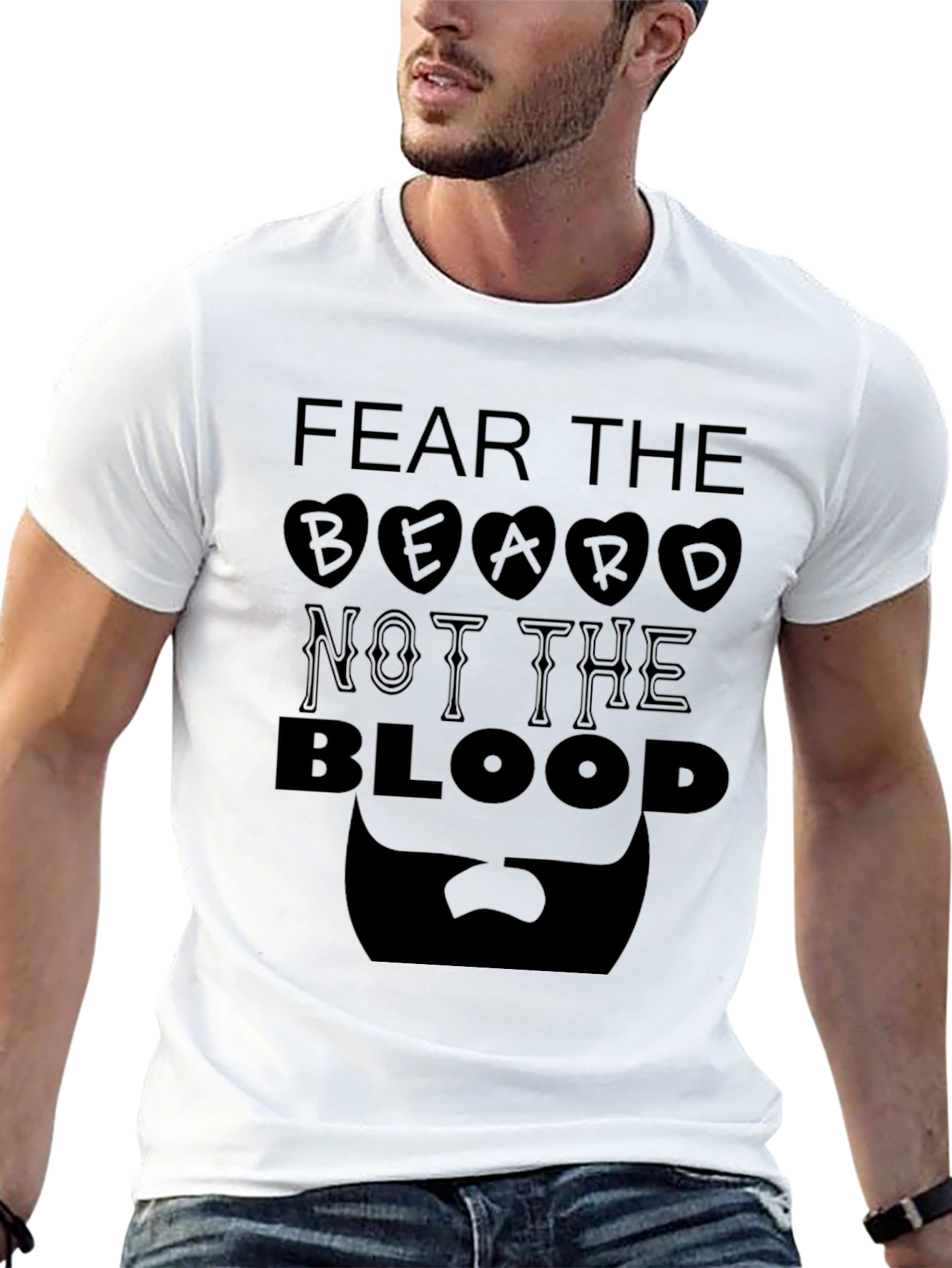 Fear The Beard Graphic T-Shirt - Mens