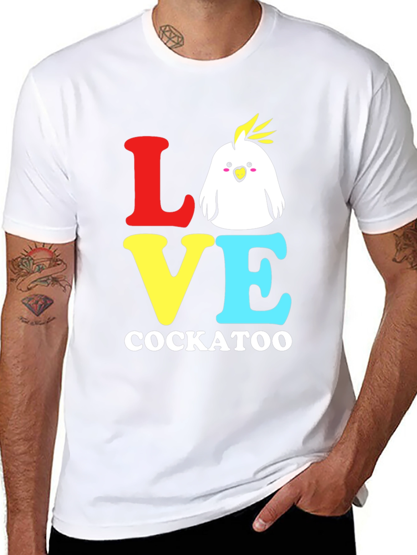 Love Cockatoo Graphic Tee - Black T-Shirt