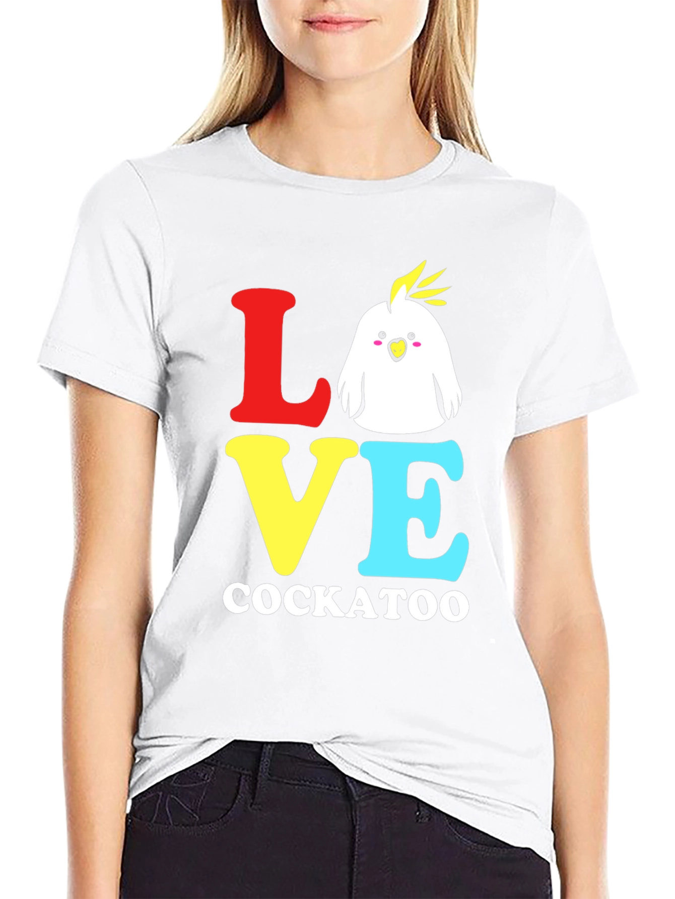 Love Cockatoo Graphic Tee - Black T-Shirt