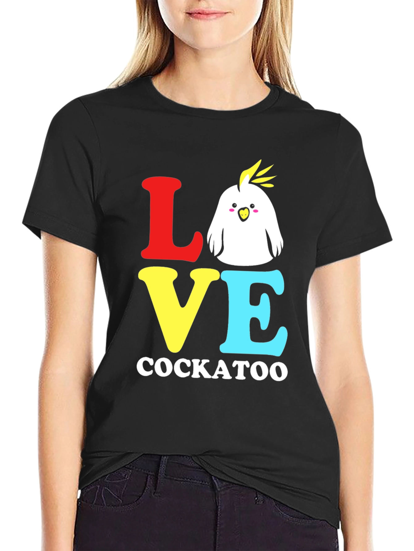 Love Cockatoo Graphic Tee - Black T-Shirt