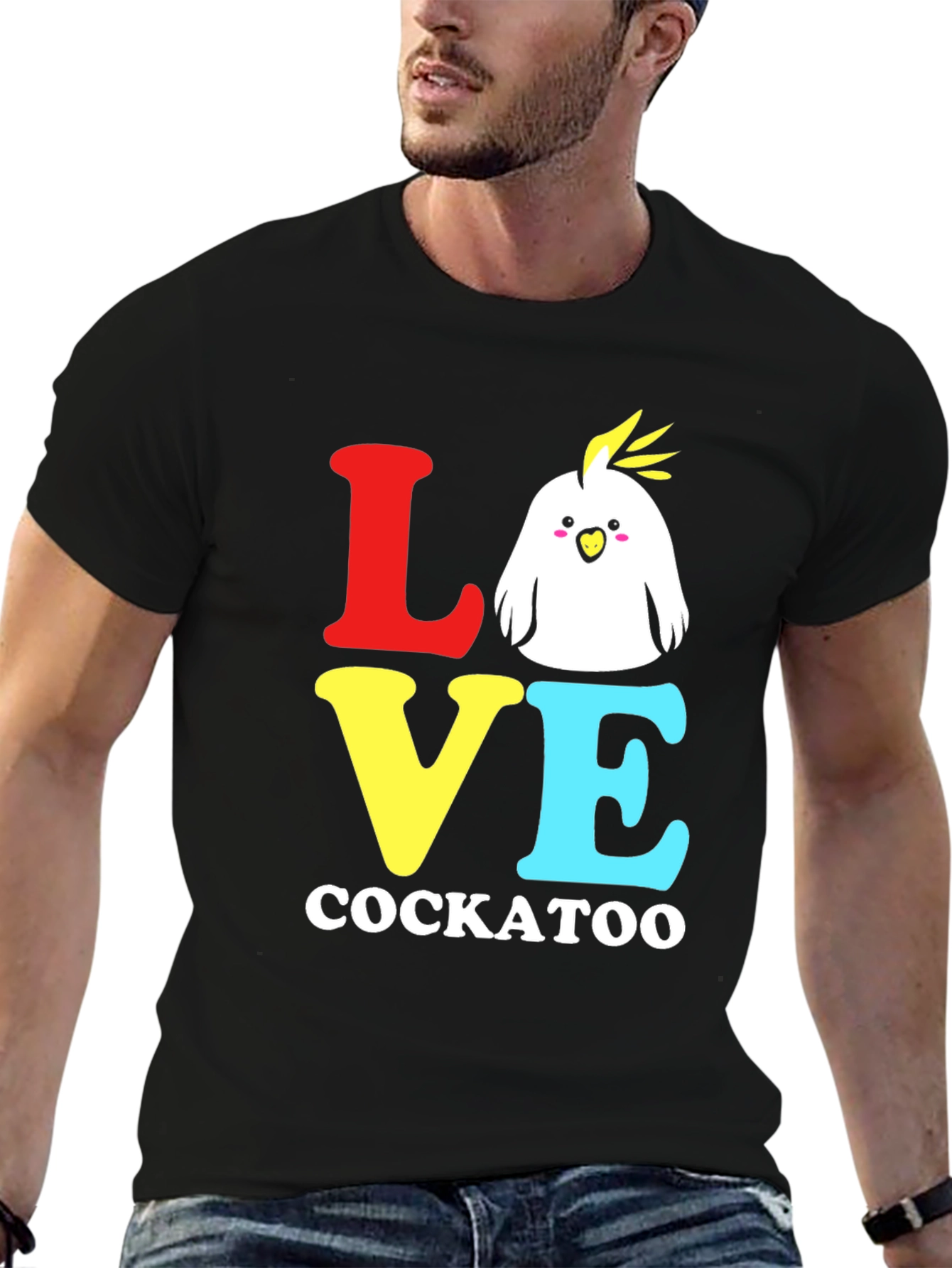 Love Cockatoo Graphic Tee - Black T-Shirt
