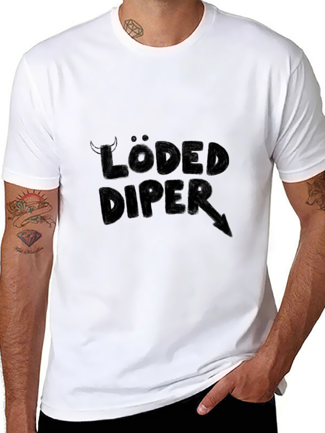 Loded Diper Black T-Shirt