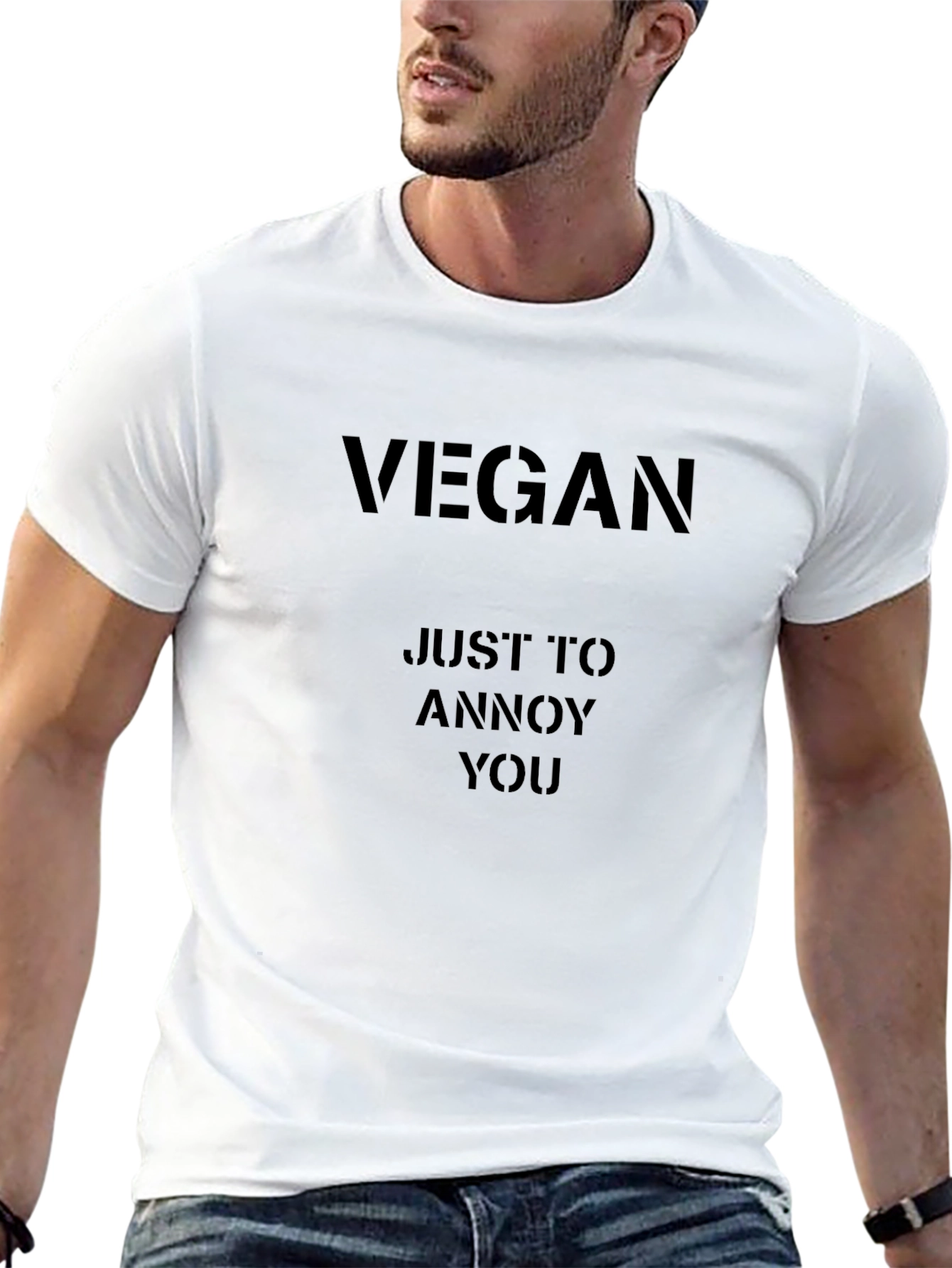 Vegan Annoy You T-Shirt - Black Short Sleeve