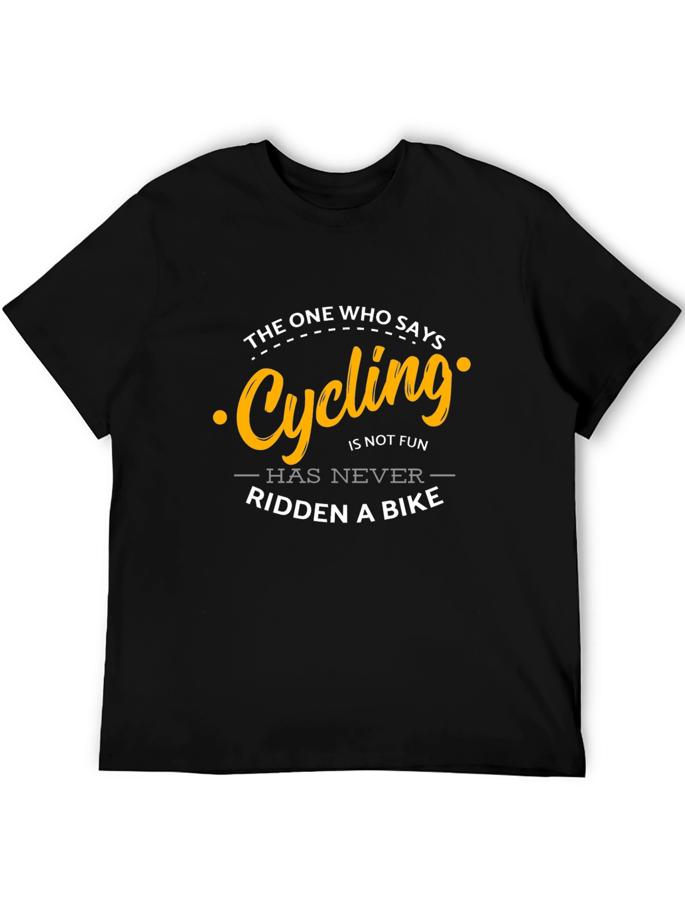 Cycling is Fun Graphic Tee - Black T-Shirt