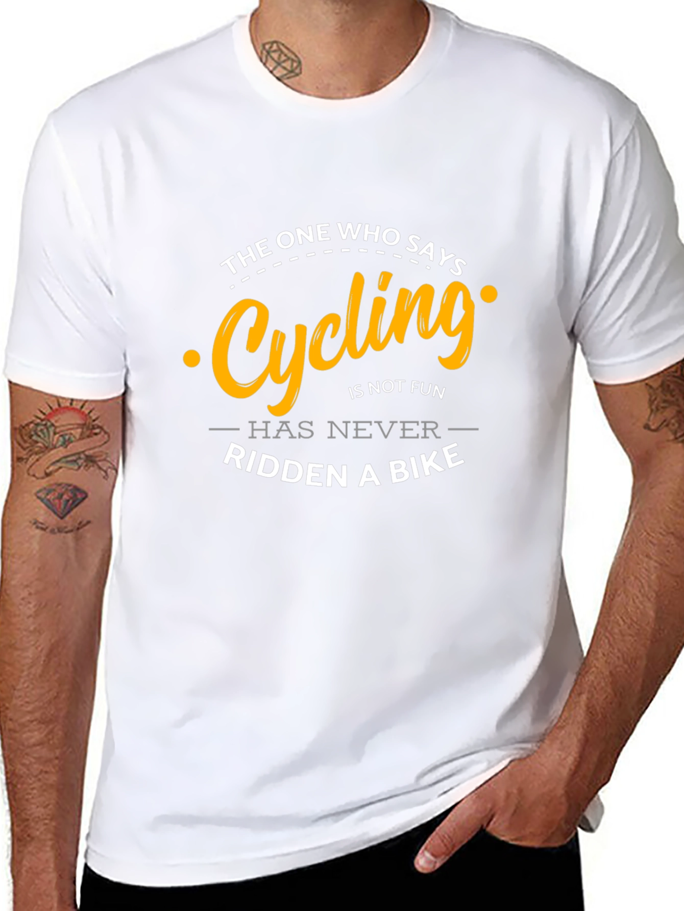 Cycling is Fun Graphic Tee - Black T-Shirt