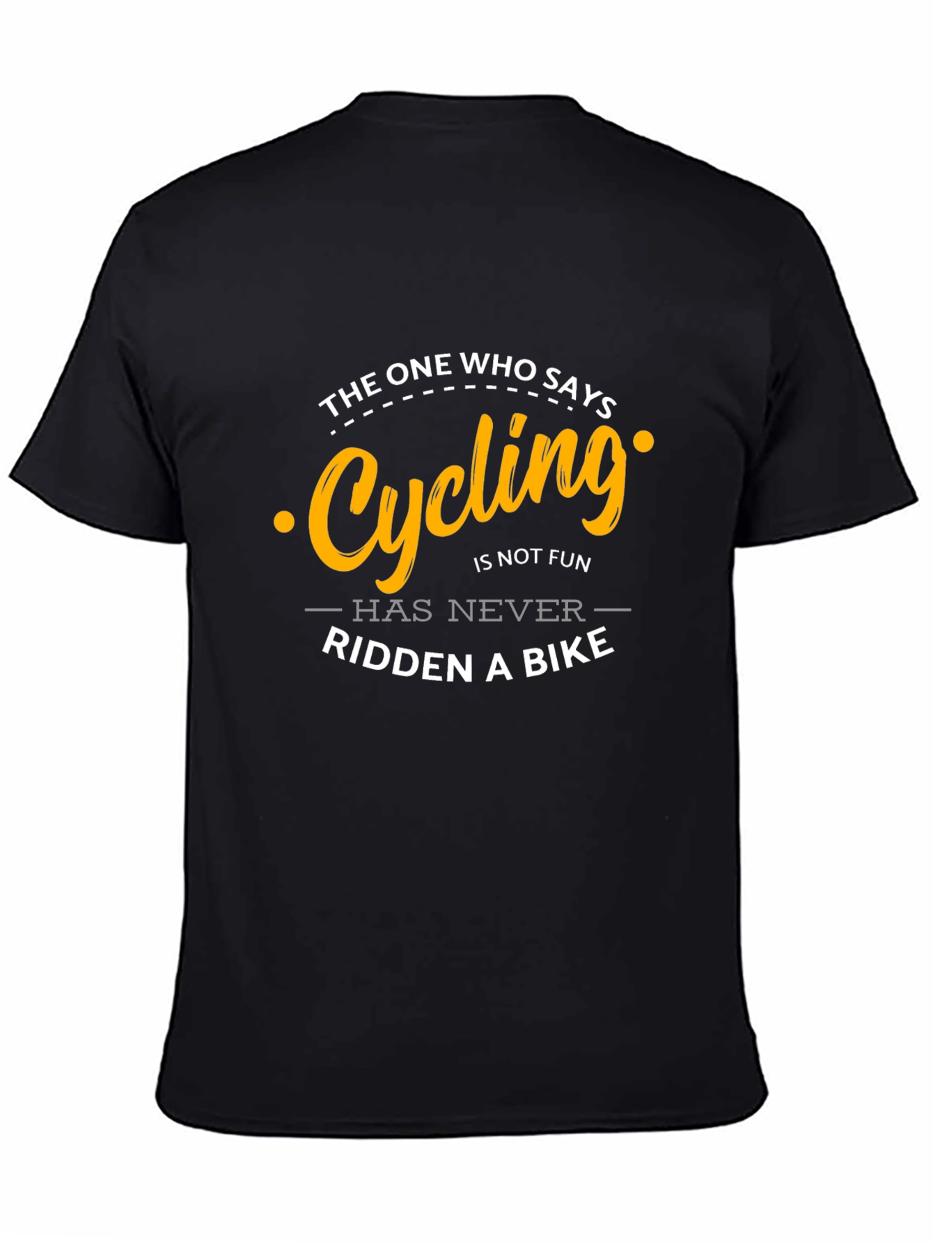 Cycling is Fun Graphic Tee - Black T-Shirt