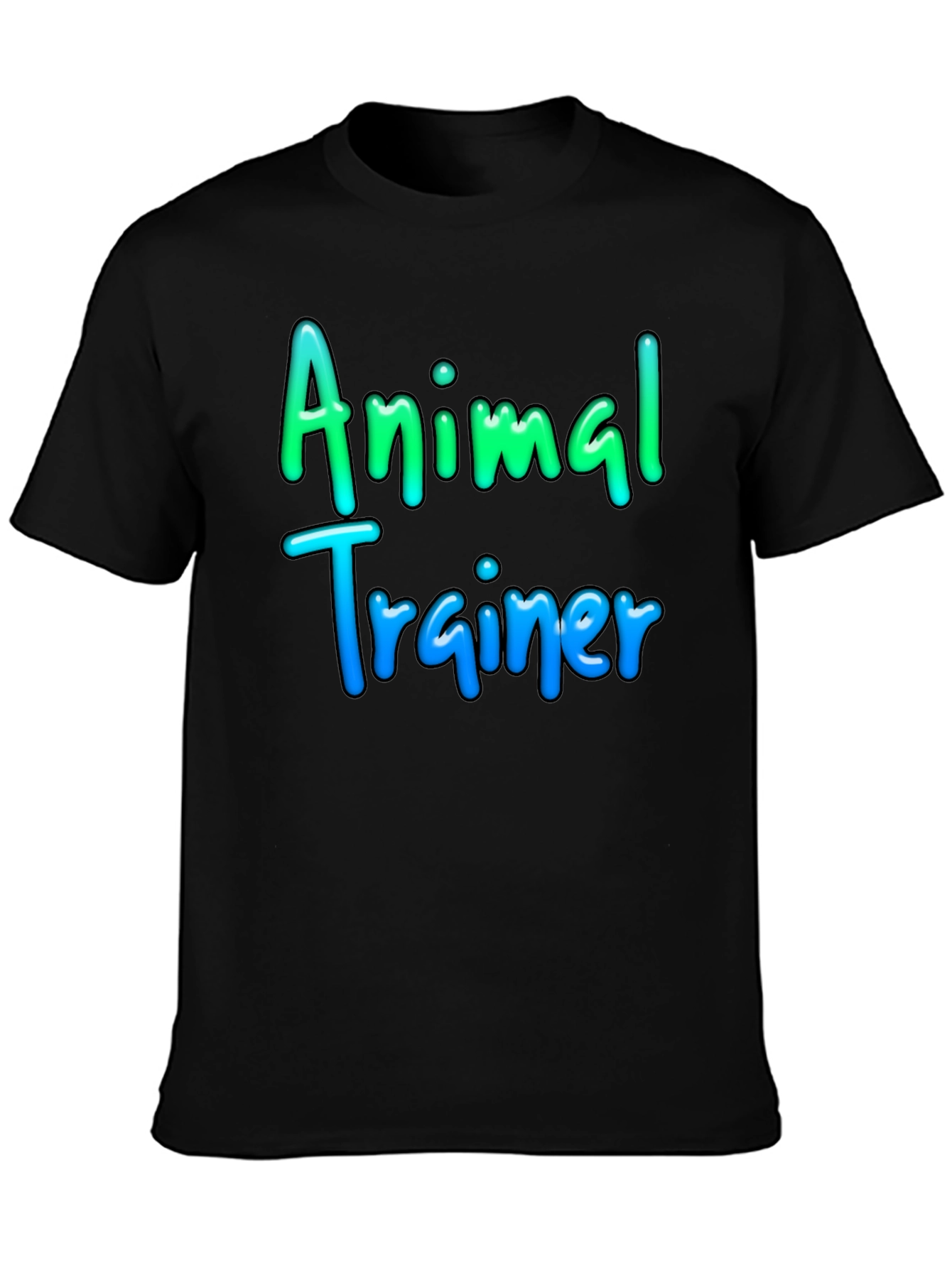 Animal Trainer T-Shirt Black Cotton Tee