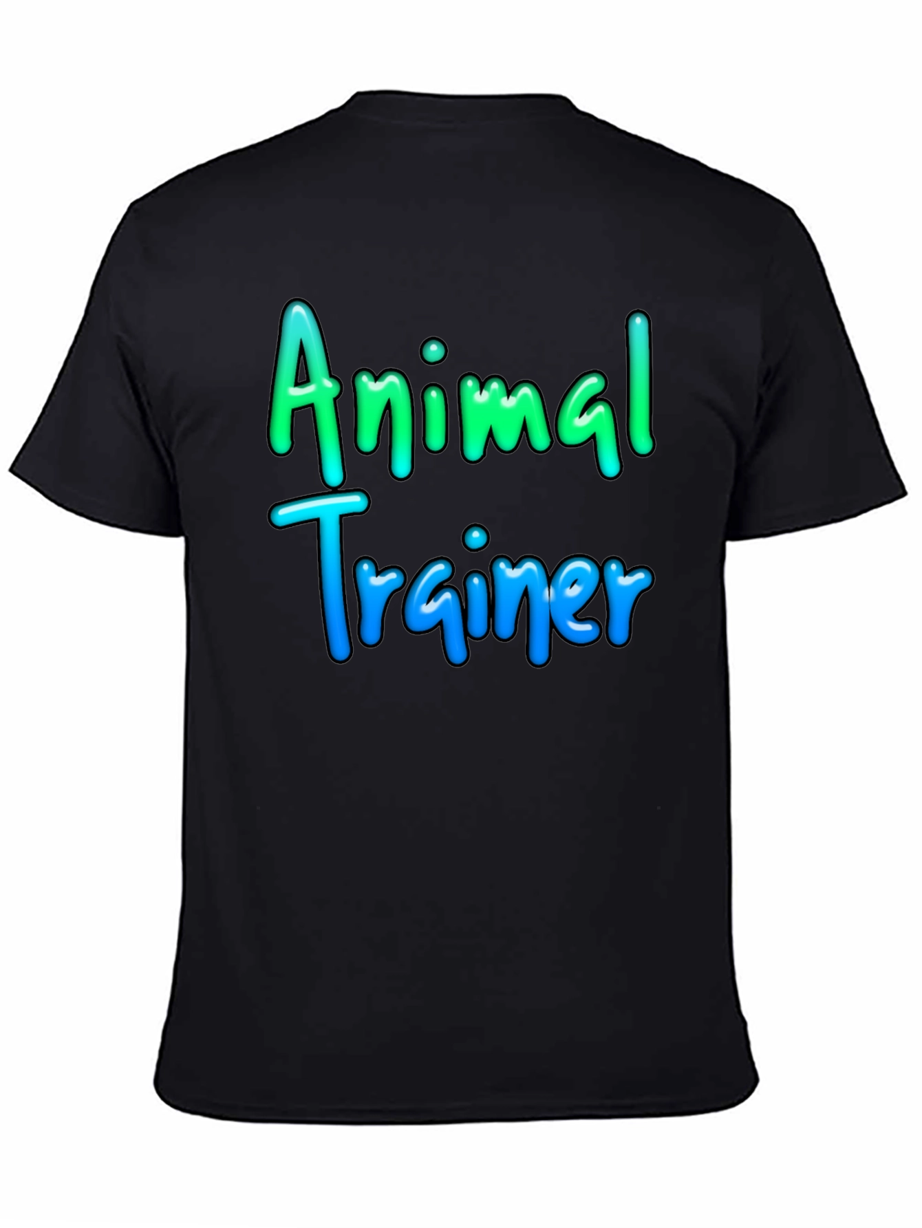 Animal Trainer T-Shirt Black Cotton Tee