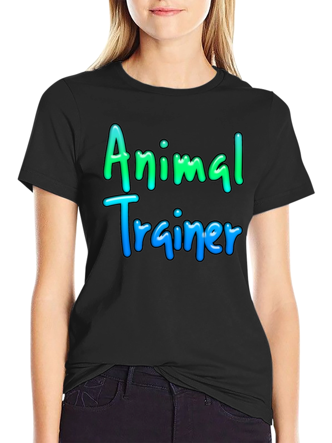Animal Trainer T-Shirt Black Cotton Tee