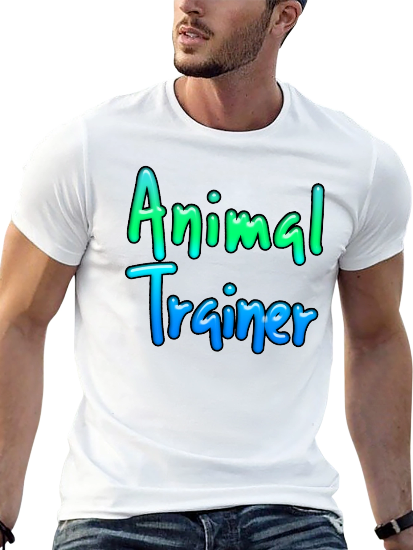 Animal Trainer T-Shirt Black Cotton Tee