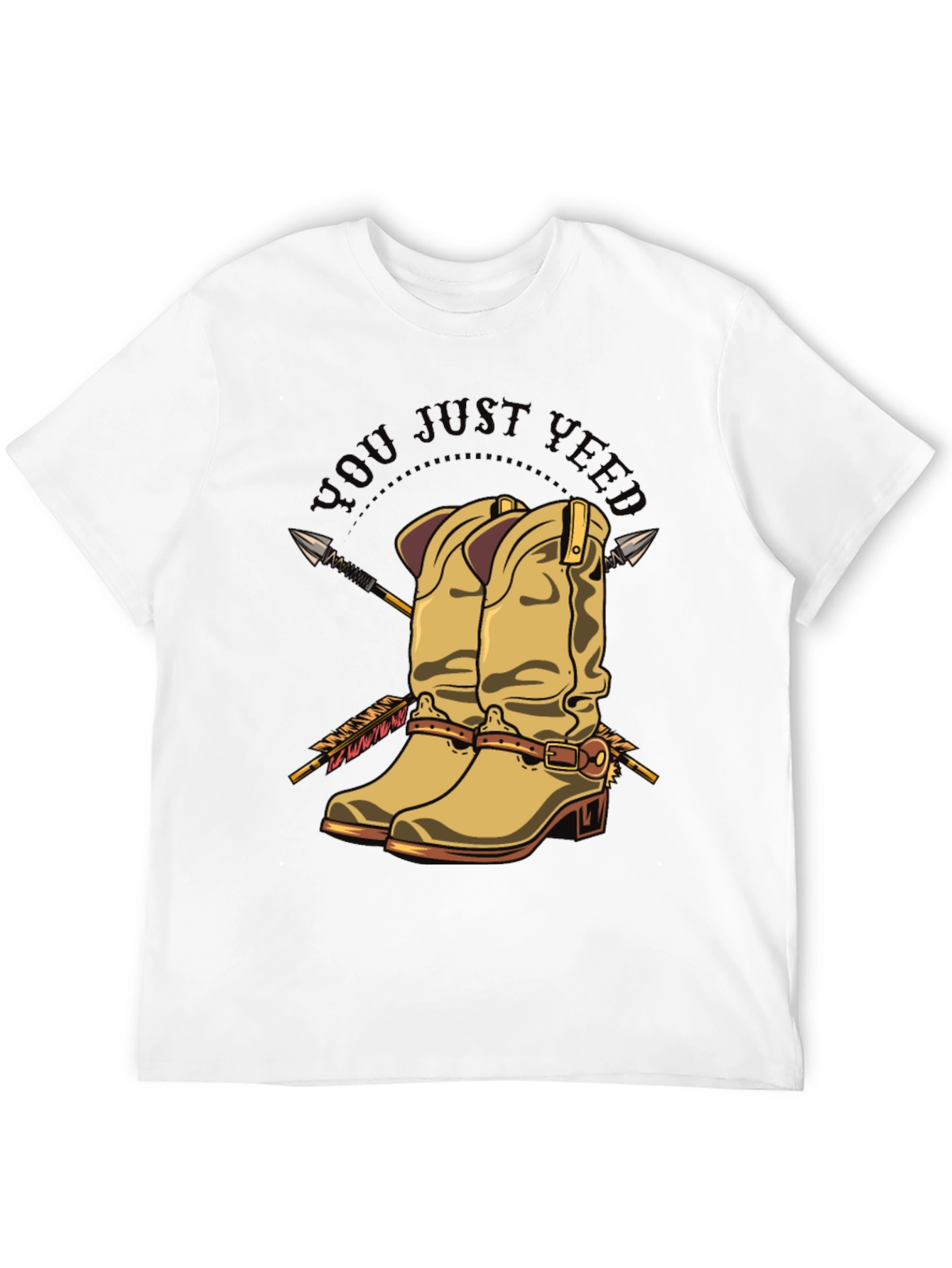 Cowboy Boots & Arrows Graphic T-Shirt - Western Style