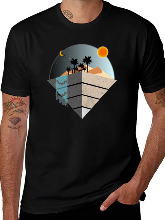 Geometric Desert Scene T-Shirt