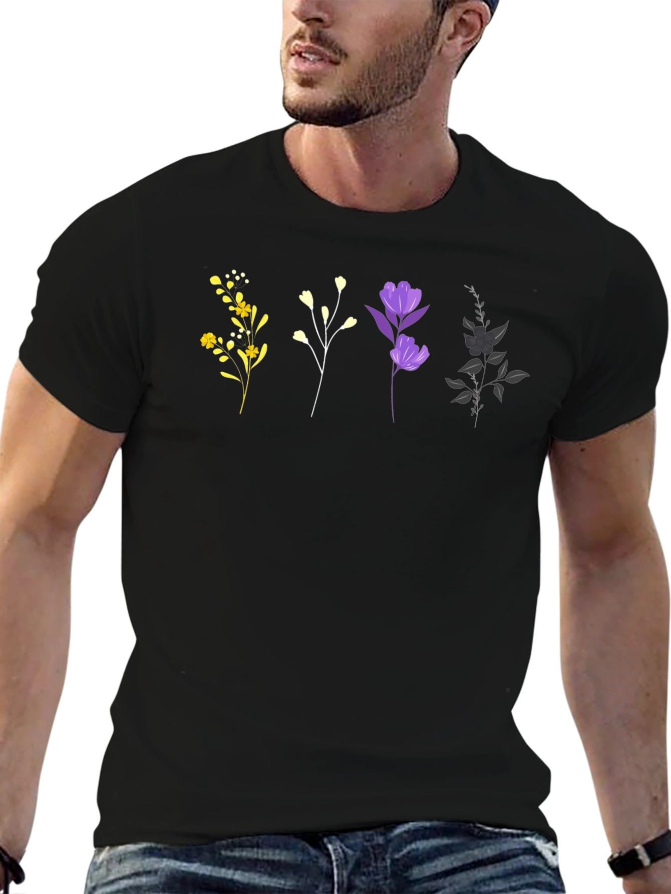 Floral Print T-Shirt - Stylish Everyday Wear