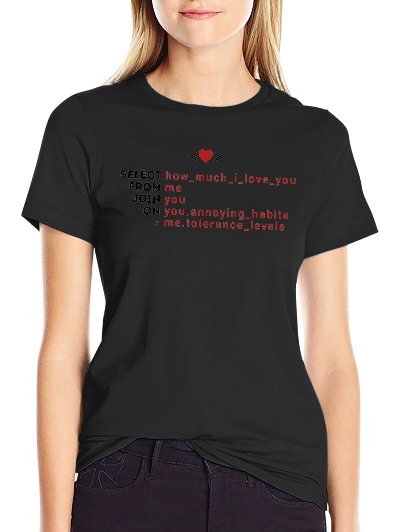 SQL Love T-Shirt - Geeky Romantic Apparel