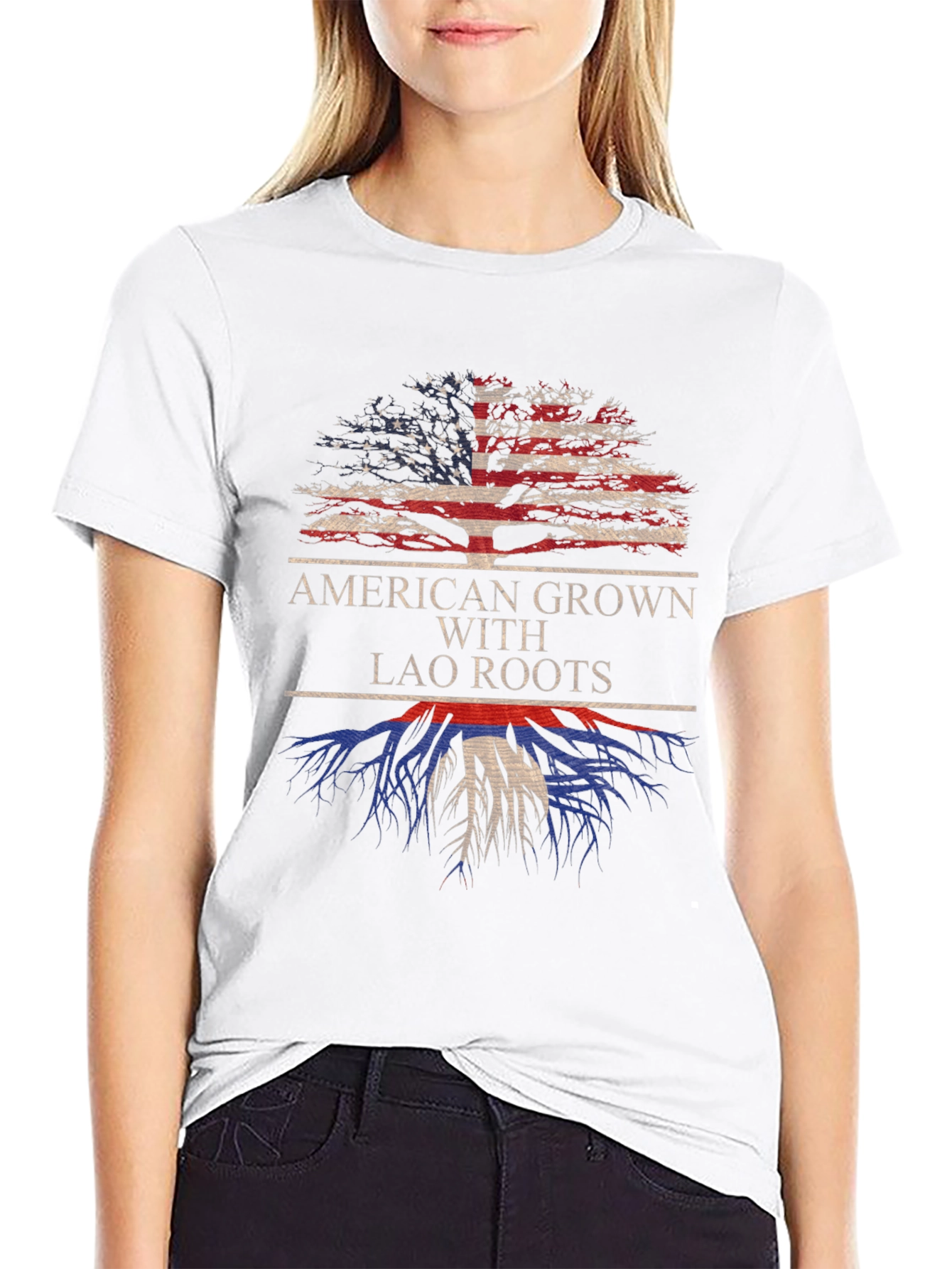 American Grown with Lao Roots T-Shirt