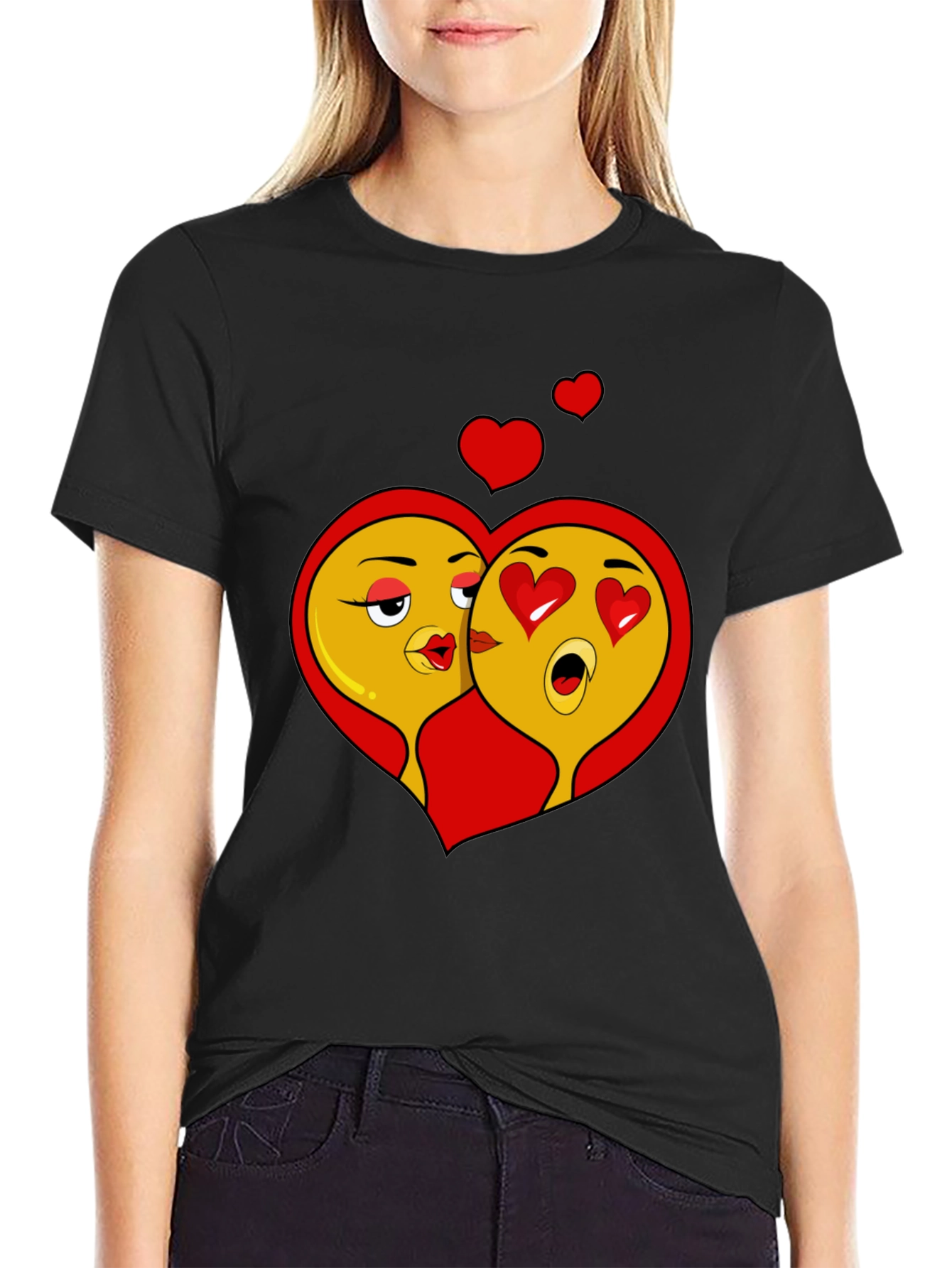 Emoji Love Black T-Shirt
