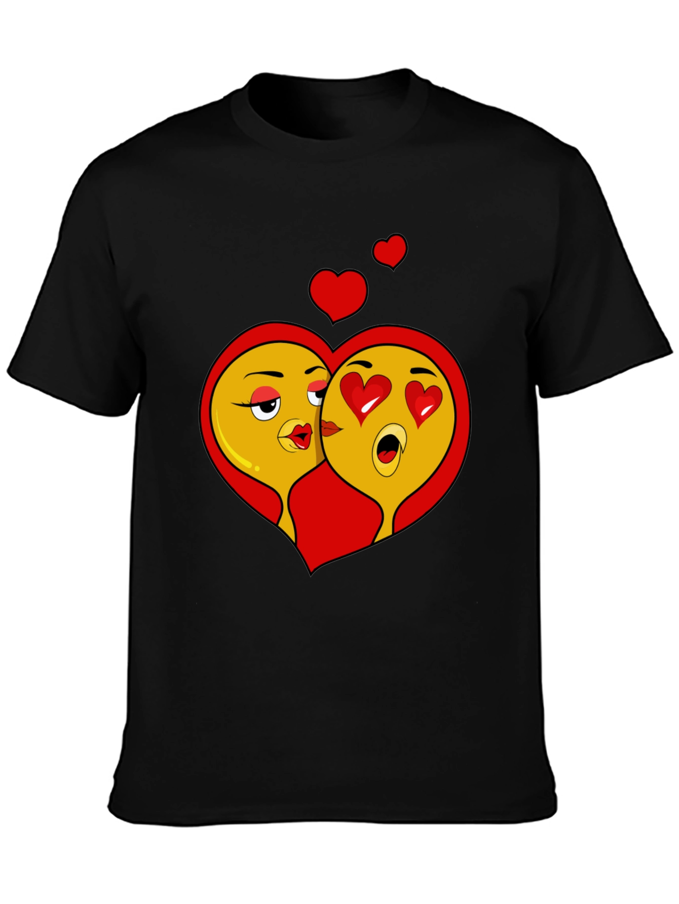 Emoji Love Black T-Shirt