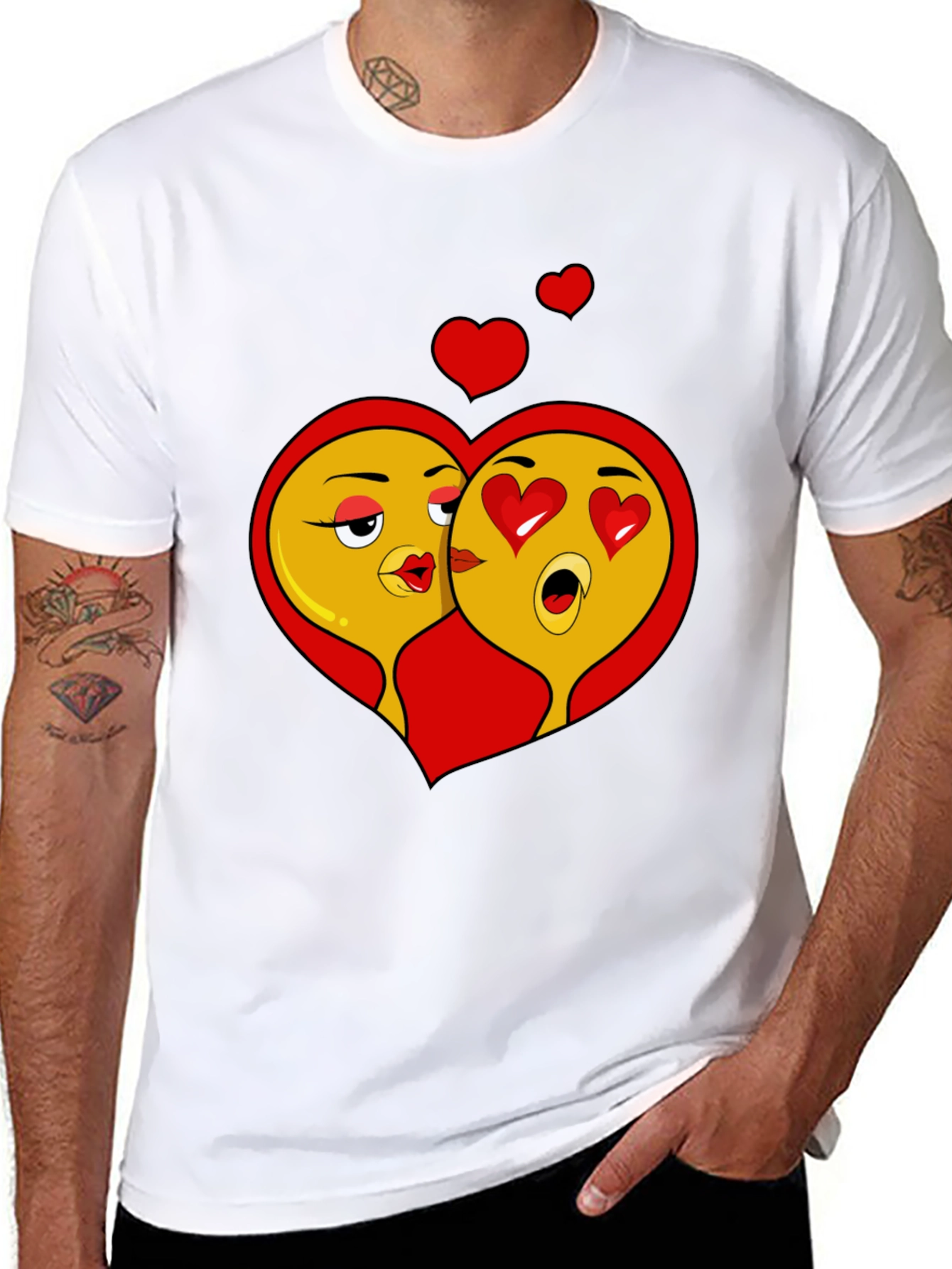Emoji Love Black T-Shirt