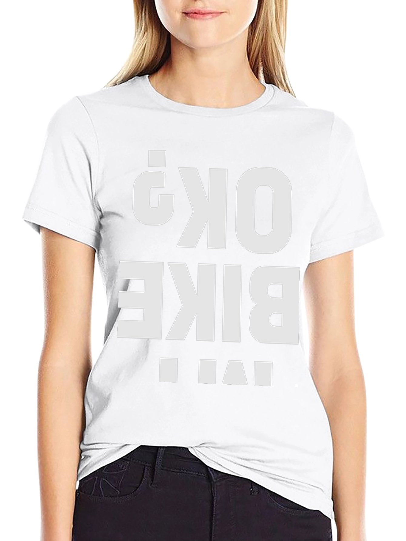 Bike OK? Graphic Tee - Black Cotton T-Shirt