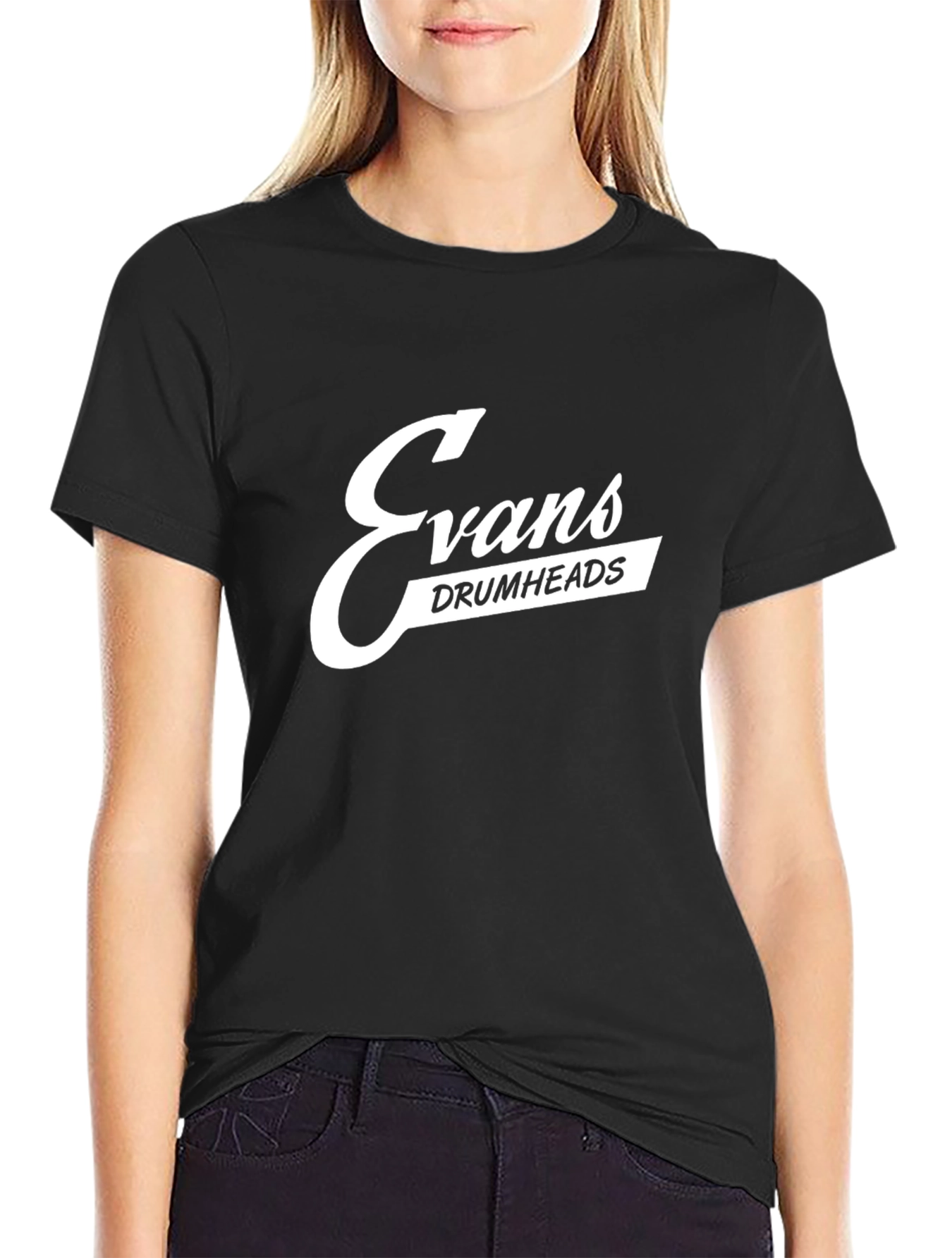 Evans Drumheads Black Graphic T-Shirt