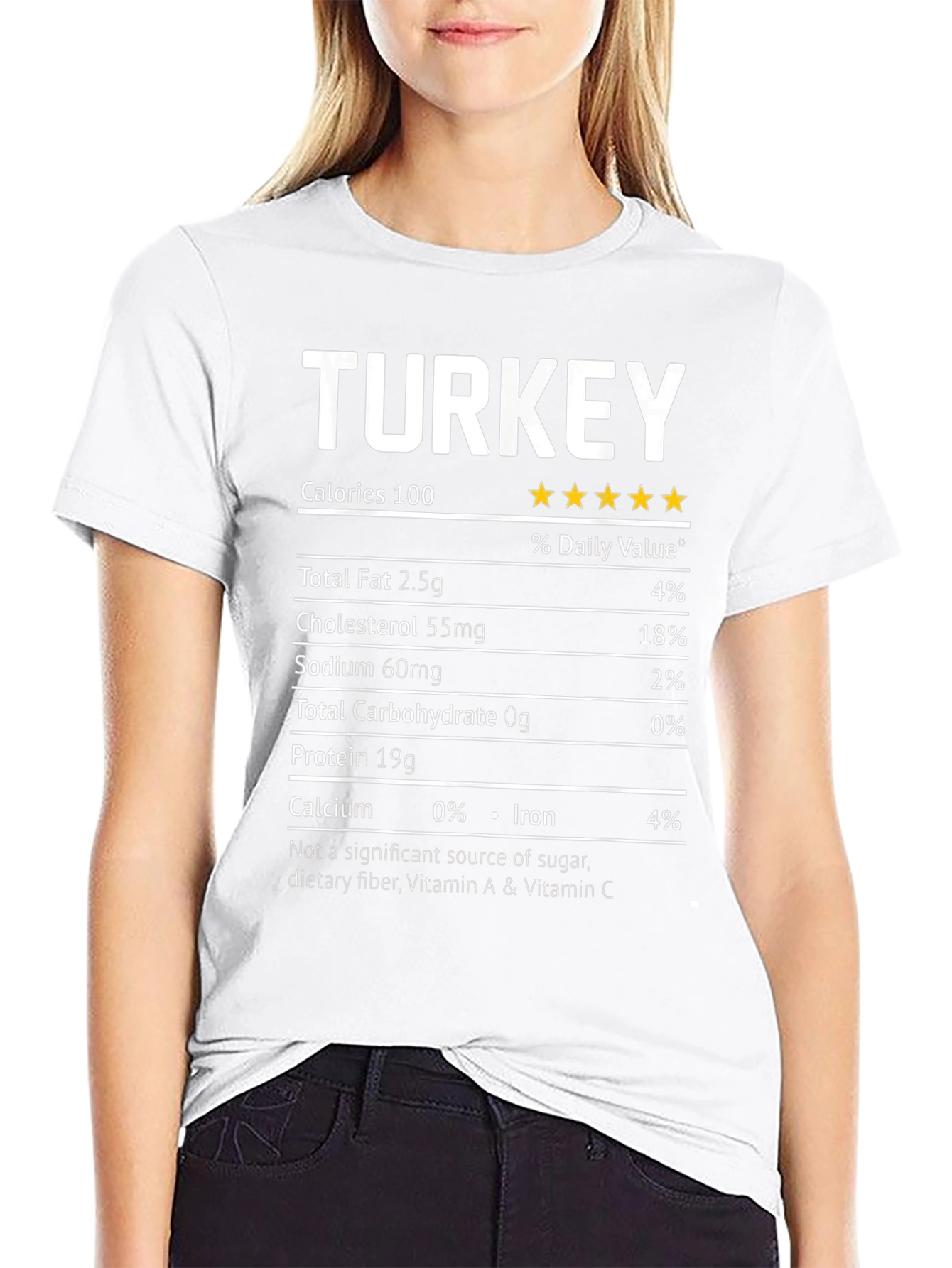 Turkey Nutrition Facts T-Shirt Funny Thanksgiving Shirt