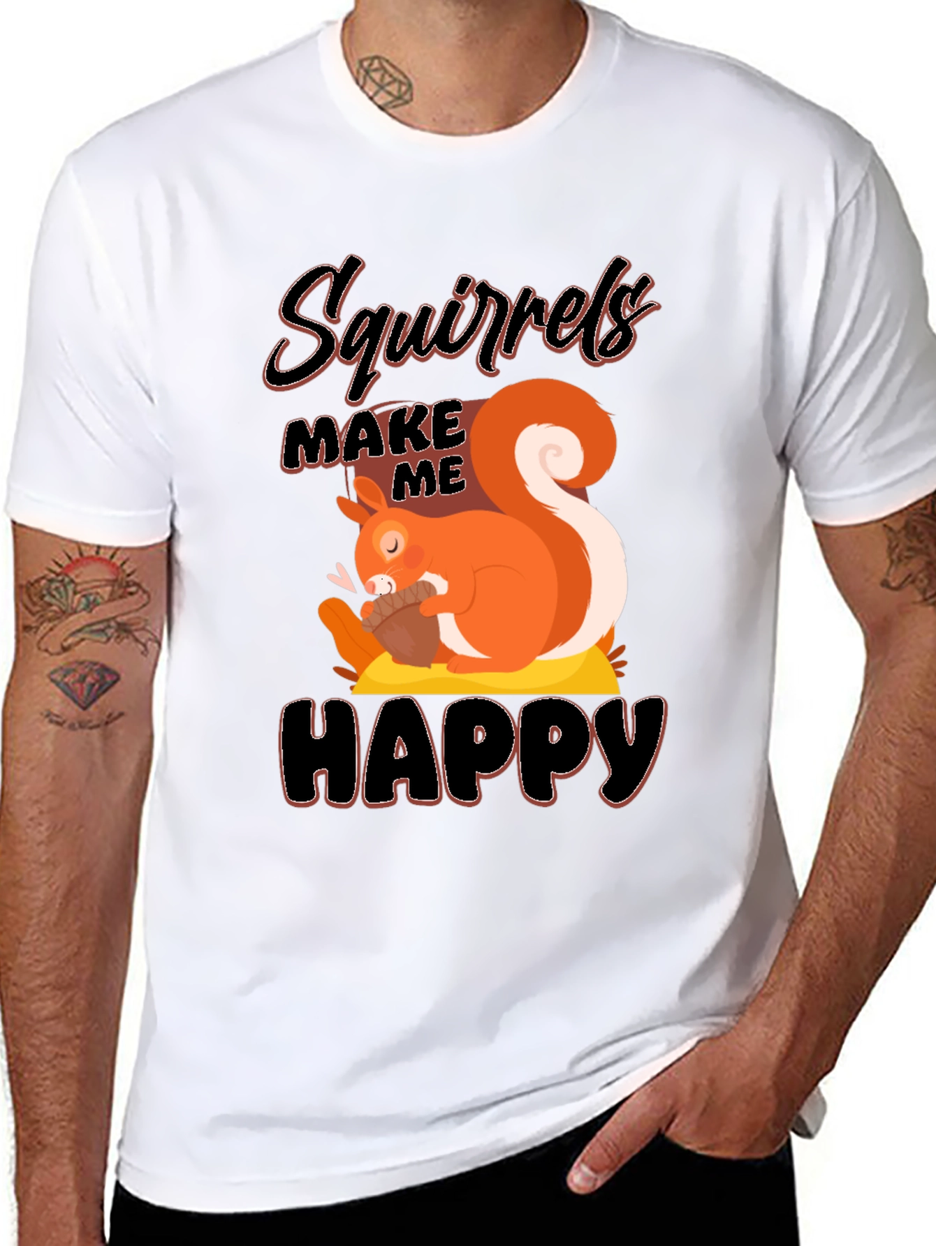 Squirrels Make Me Happy T-Shirt