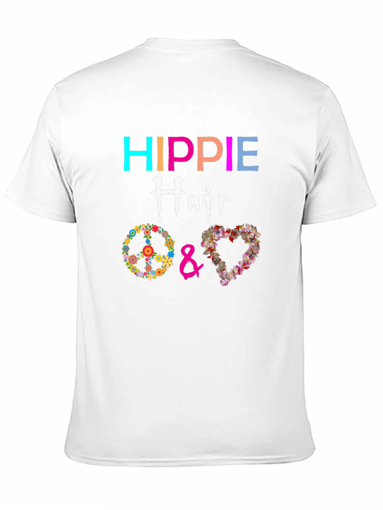 Hippie Hair Flower Peace Love T-Shirt