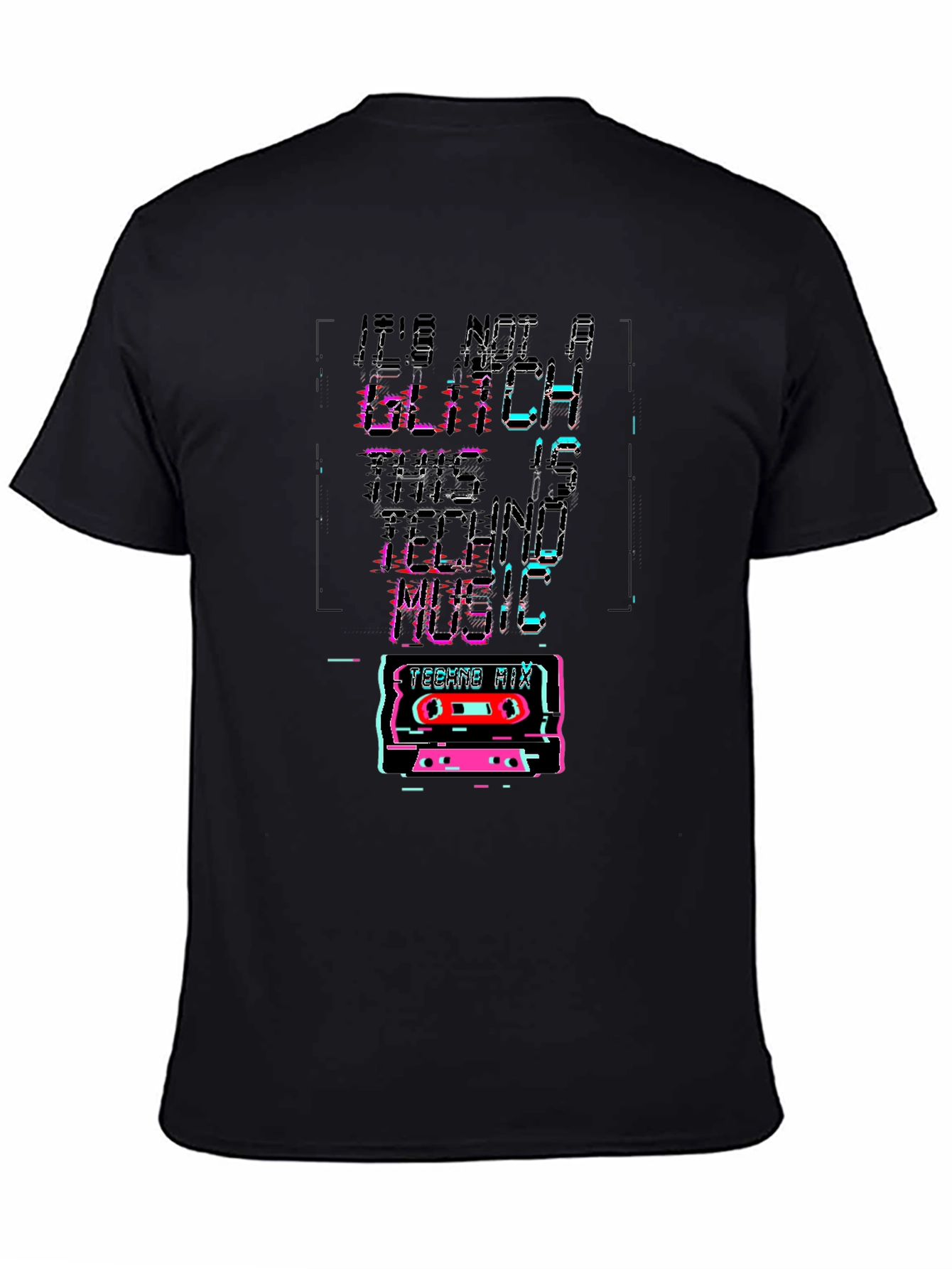 Retro Glitch Techno Music T-Shirt