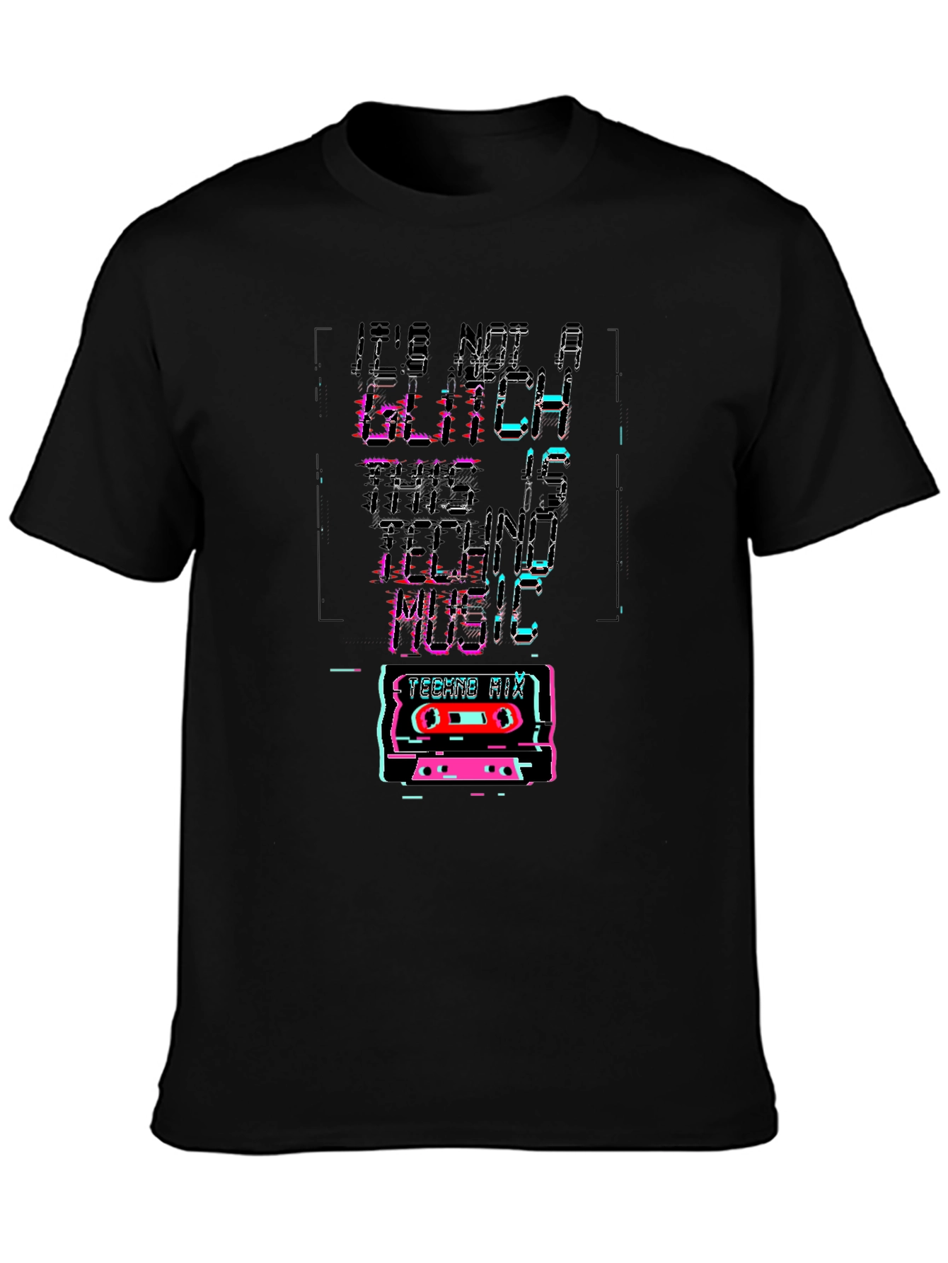 Retro Glitch Techno Music T-Shirt
