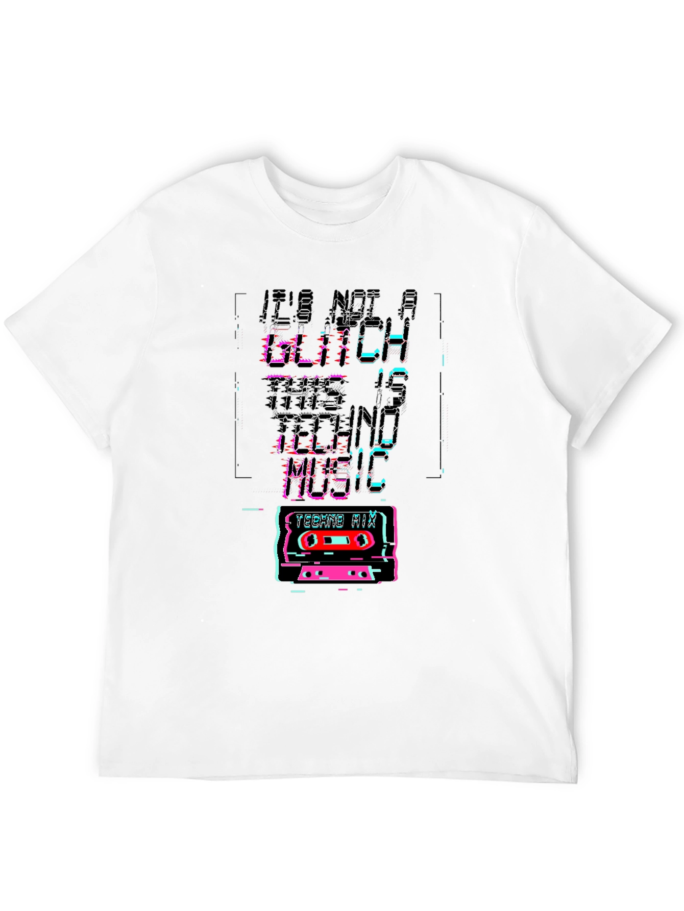 Retro Glitch Techno Music T-Shirt