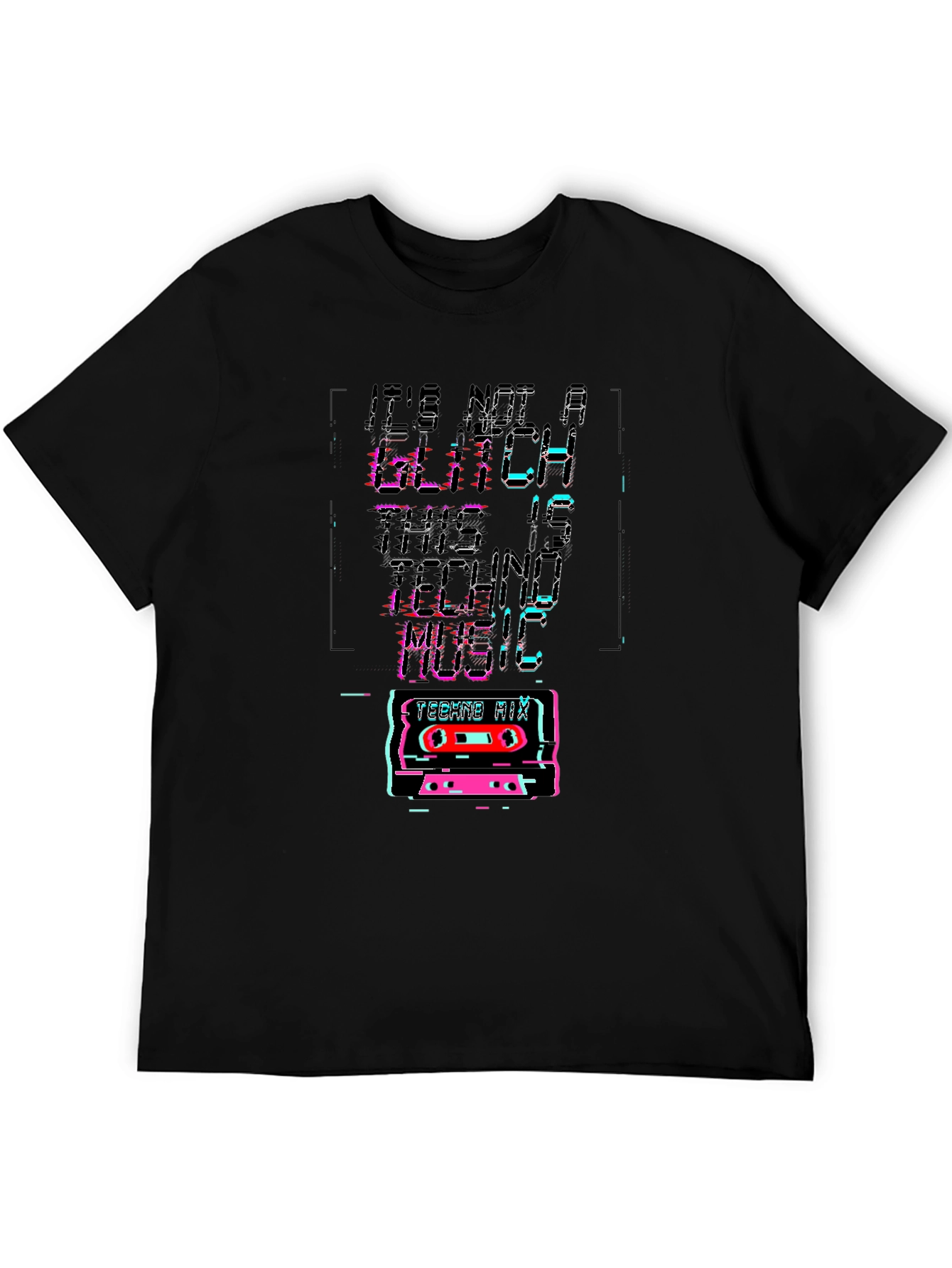 Retro Glitch Techno Music T-Shirt