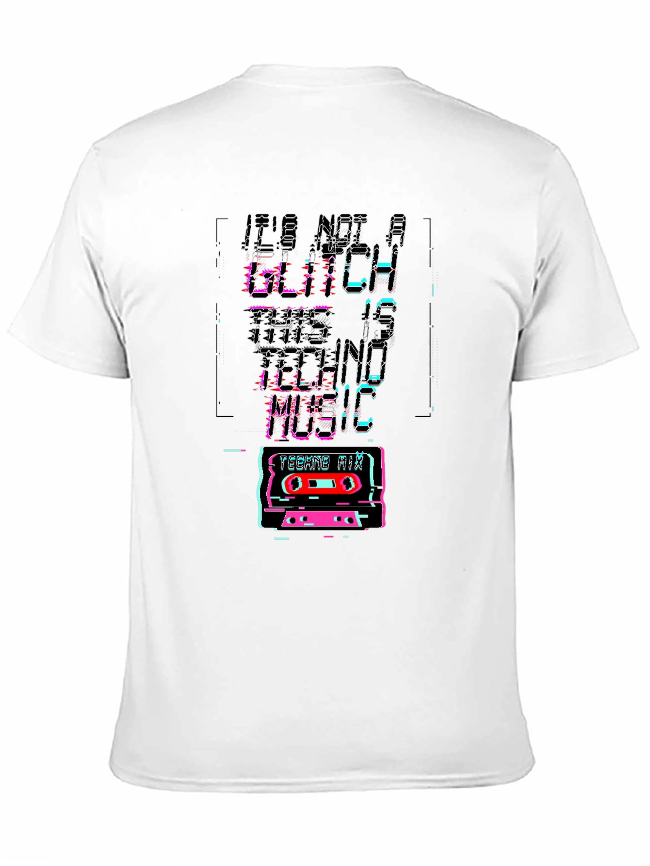 Retro Glitch Techno Music T-Shirt