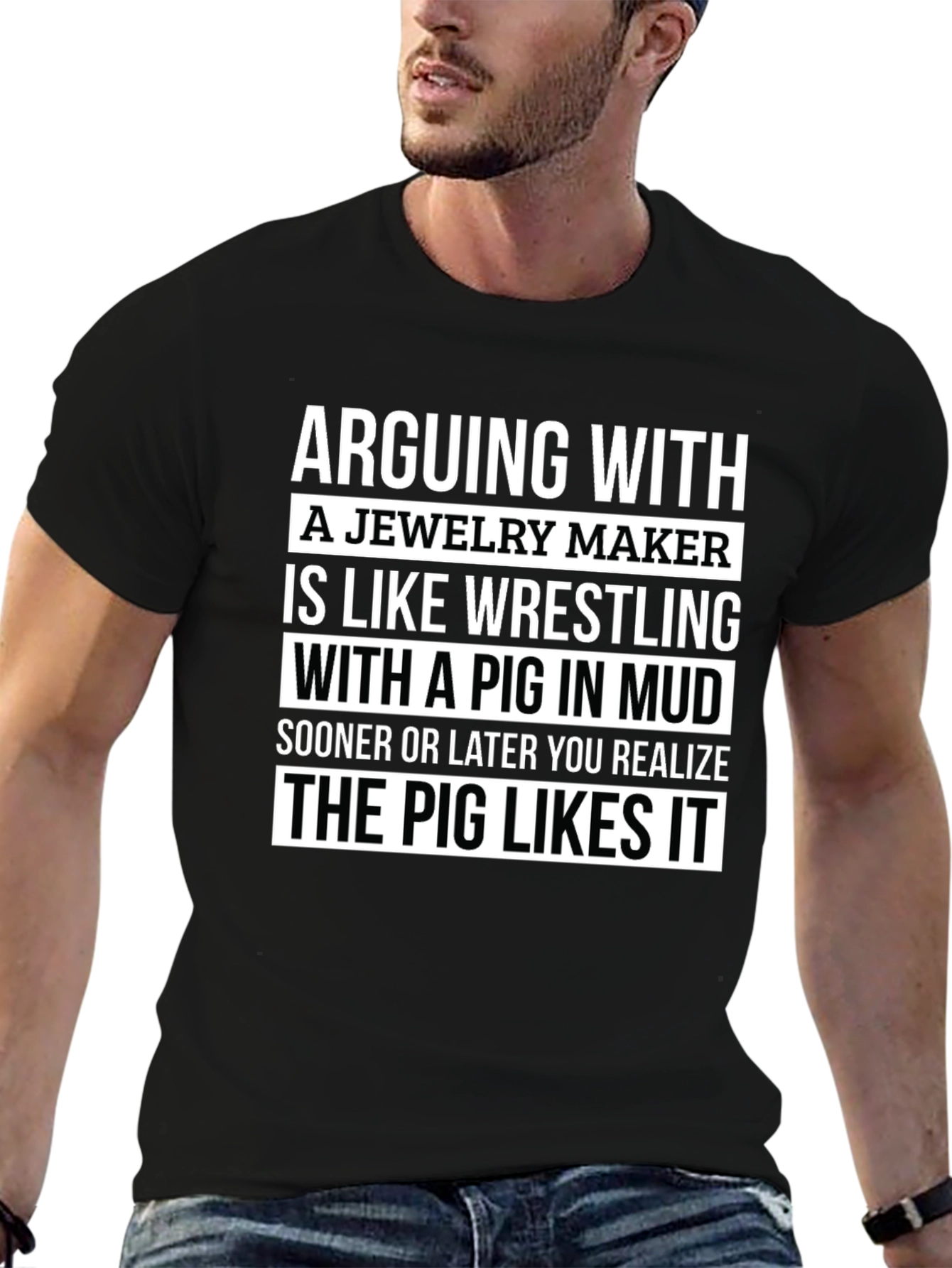 Arguing With a Jeweler Pig T-Shirt