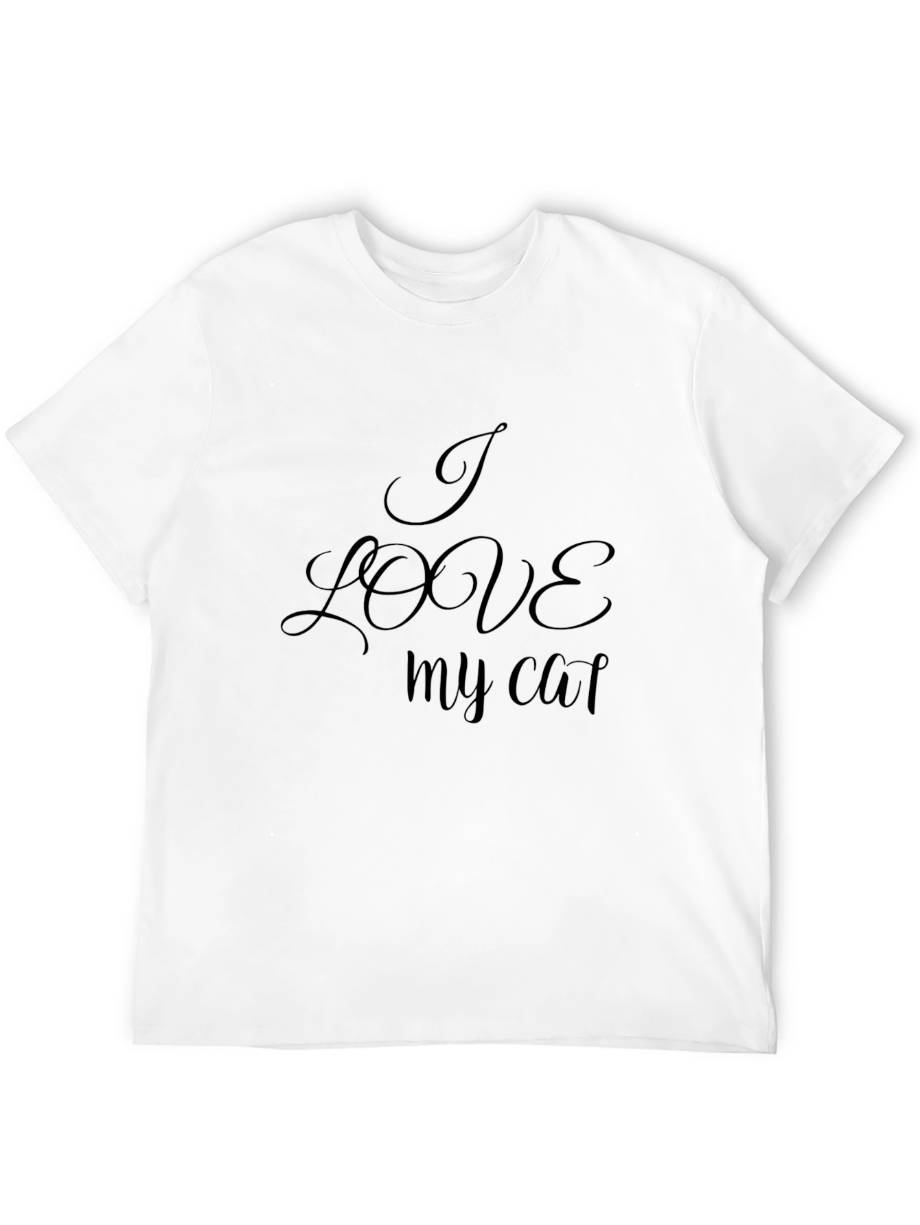 I Love My Cat T-Shirt - Stylish Black Tee
