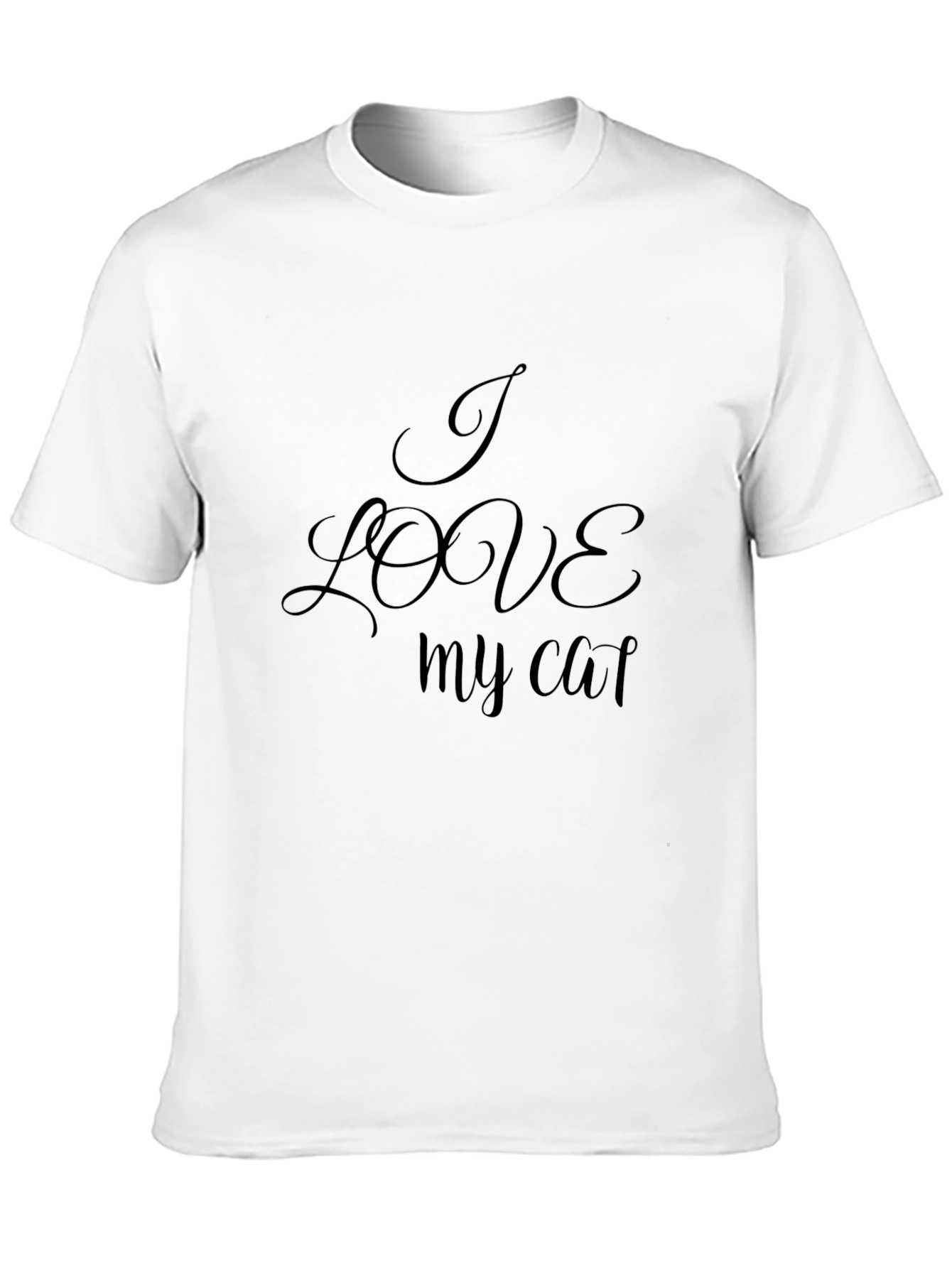 I Love My Cat T-Shirt - Stylish Black Tee