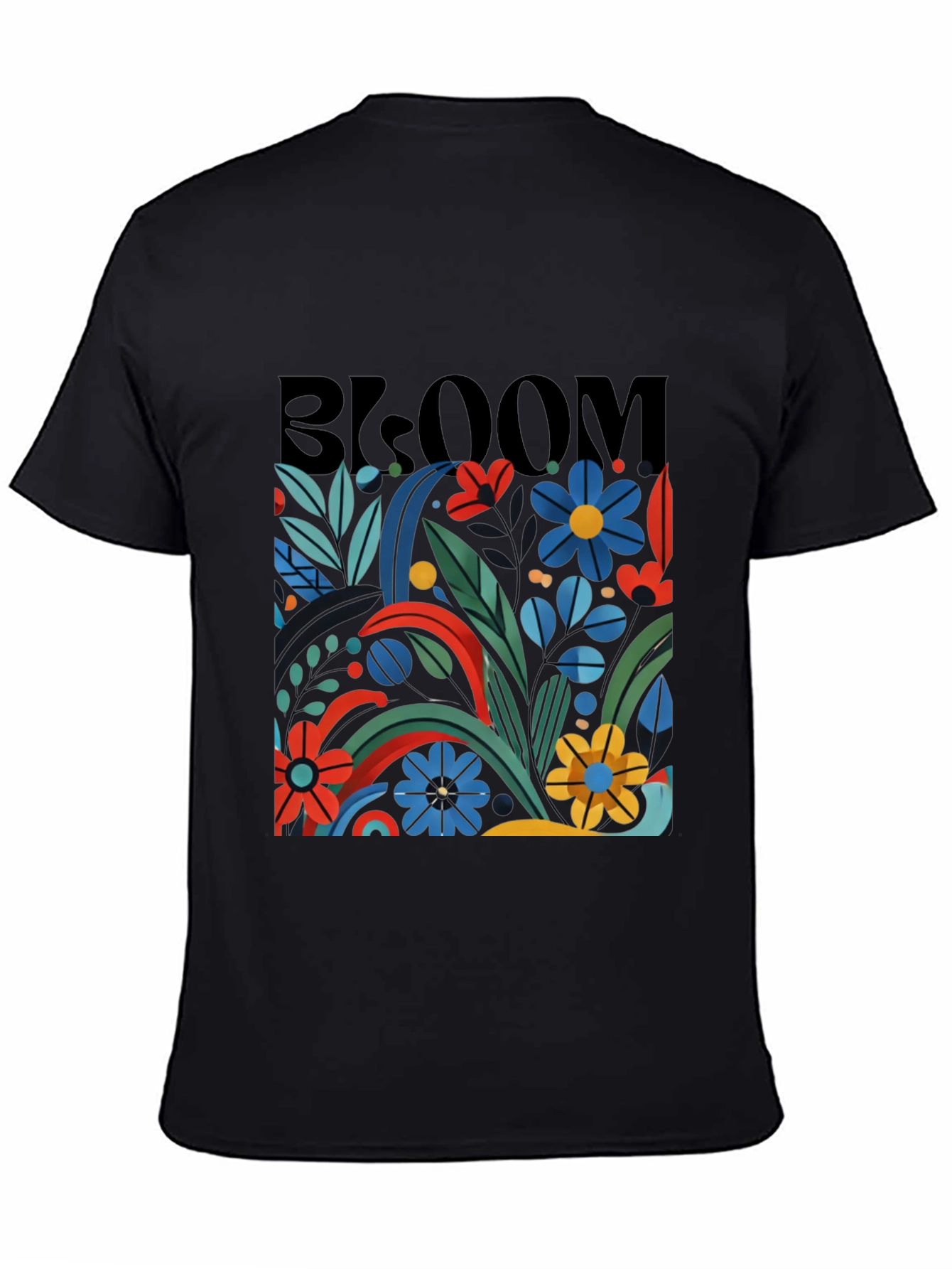 Bloom Graphic Tee - Black Floral T-Shirt