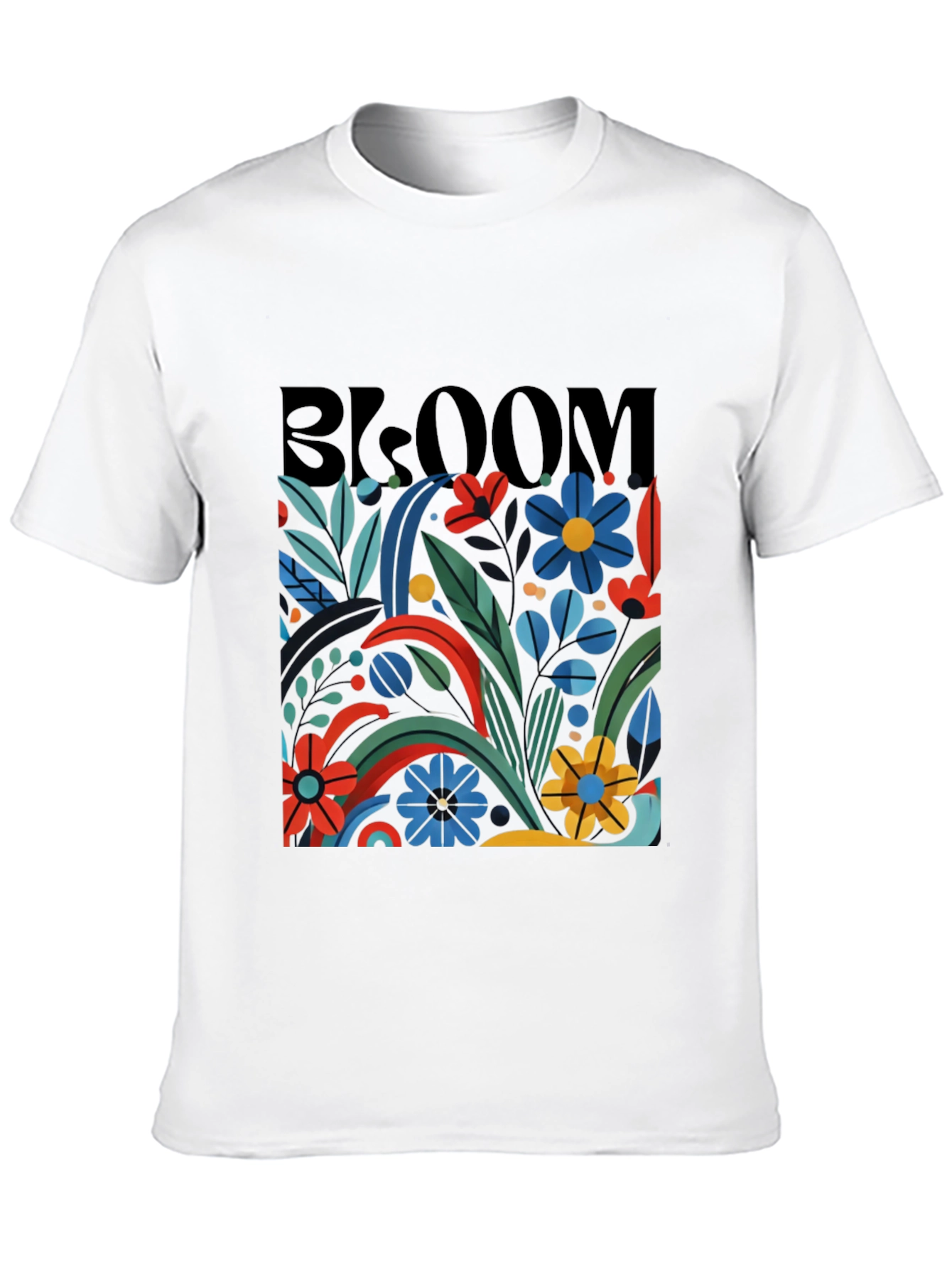 Bloom Graphic Tee - Black Floral T-Shirt