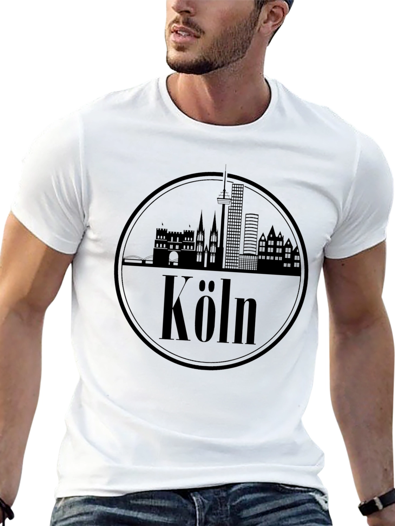 Köln Skyline Black T-Shirt