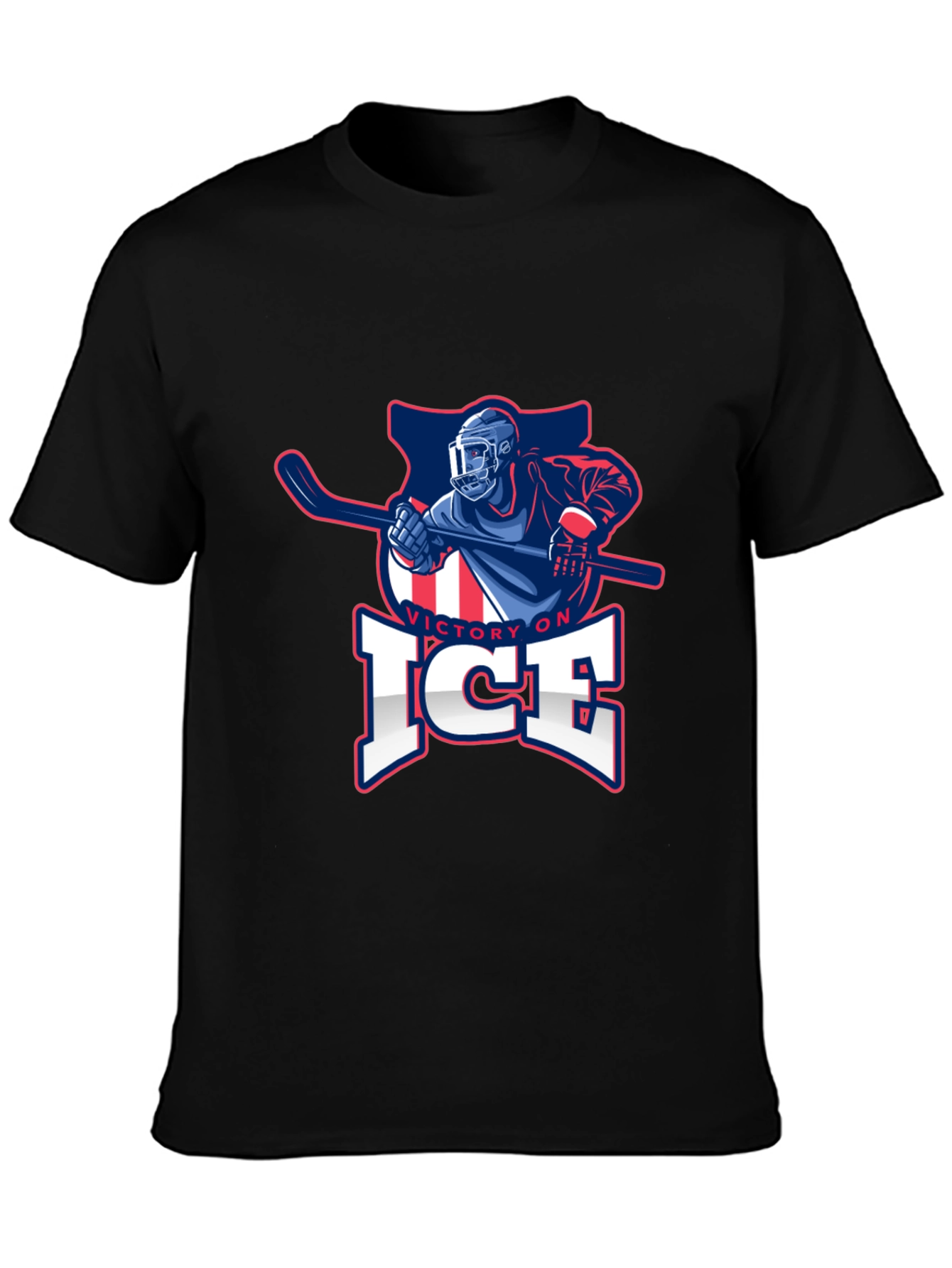 Victory On Ice Hockey Graphic T-Shirt
