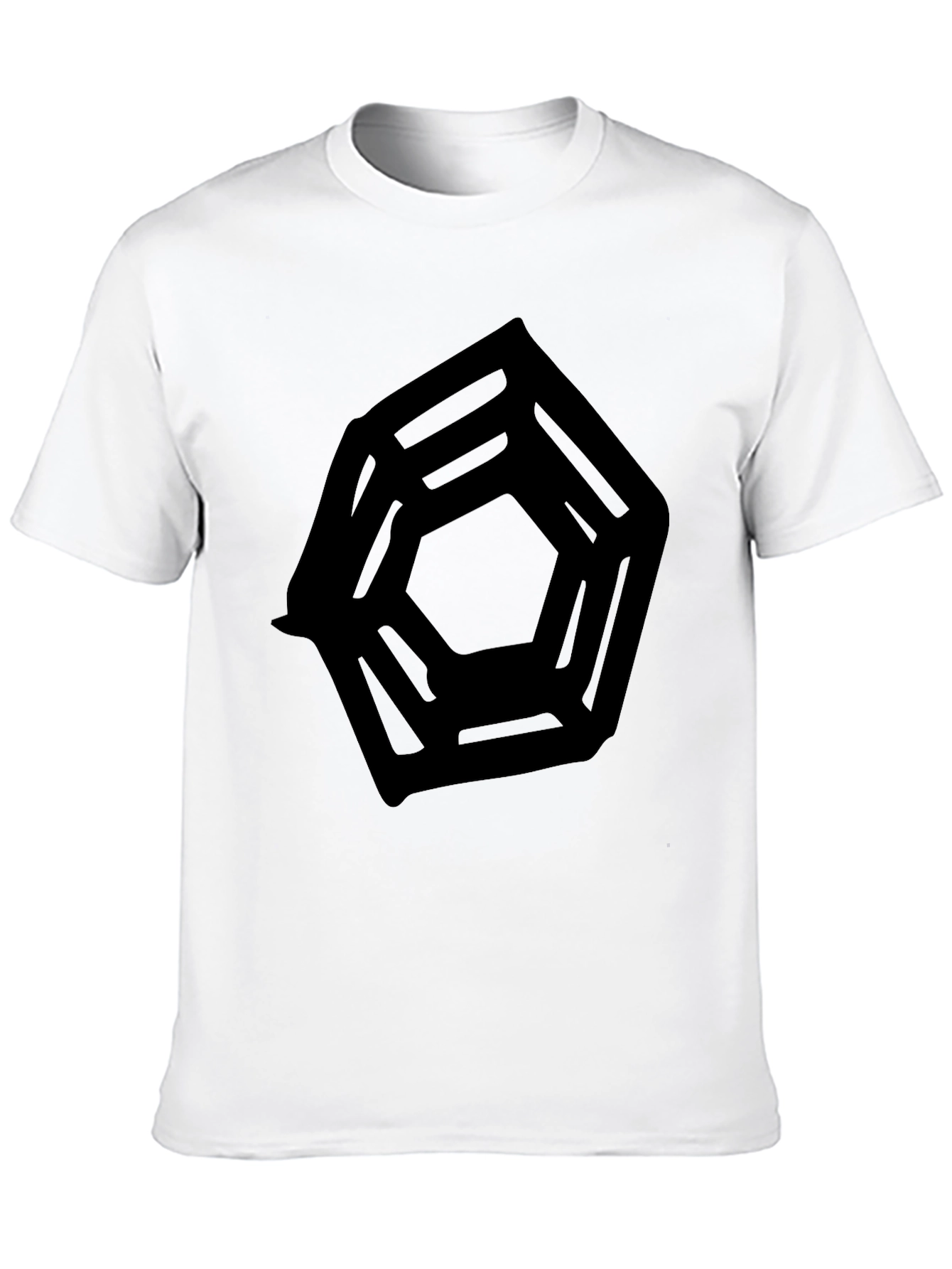 Geometric Print Tee - Modern Black T-Shirt