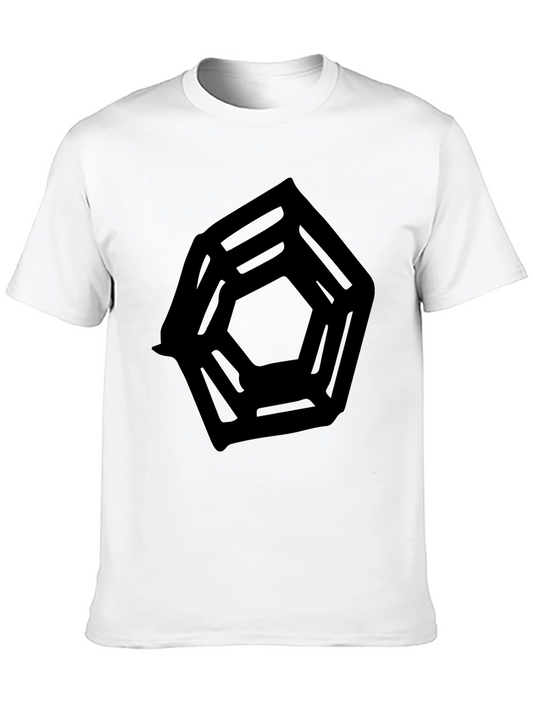 Geometric Print Tee - Modern Black T-Shirt