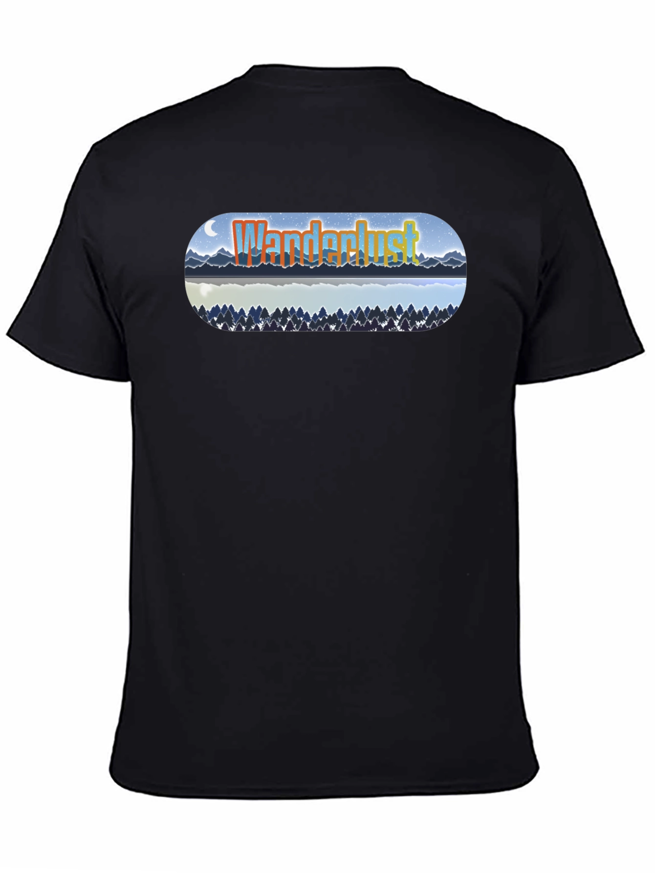 Wanderlust Lake Graphic T-Shirt - Black