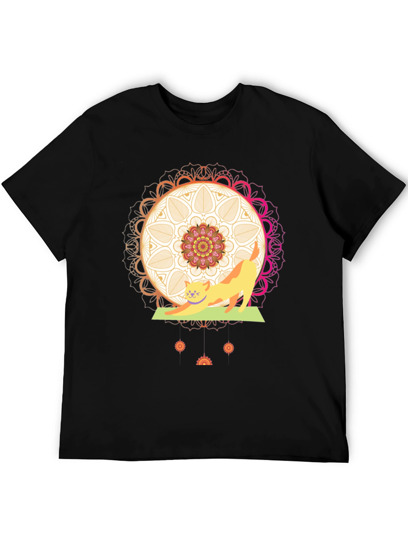Yoga Cat Mandala T-Shirt