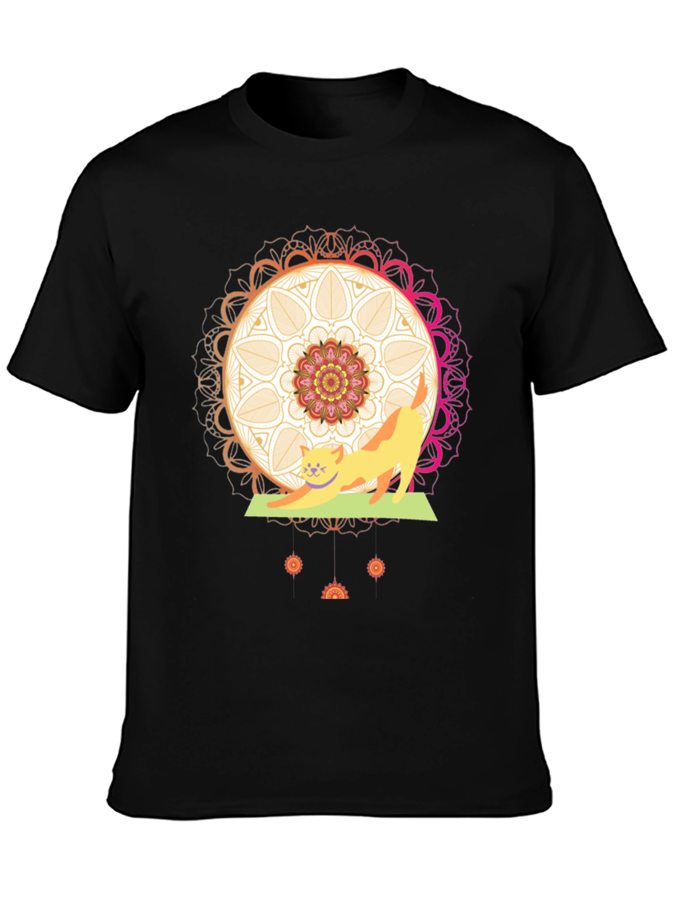 Yoga Cat Mandala T-Shirt