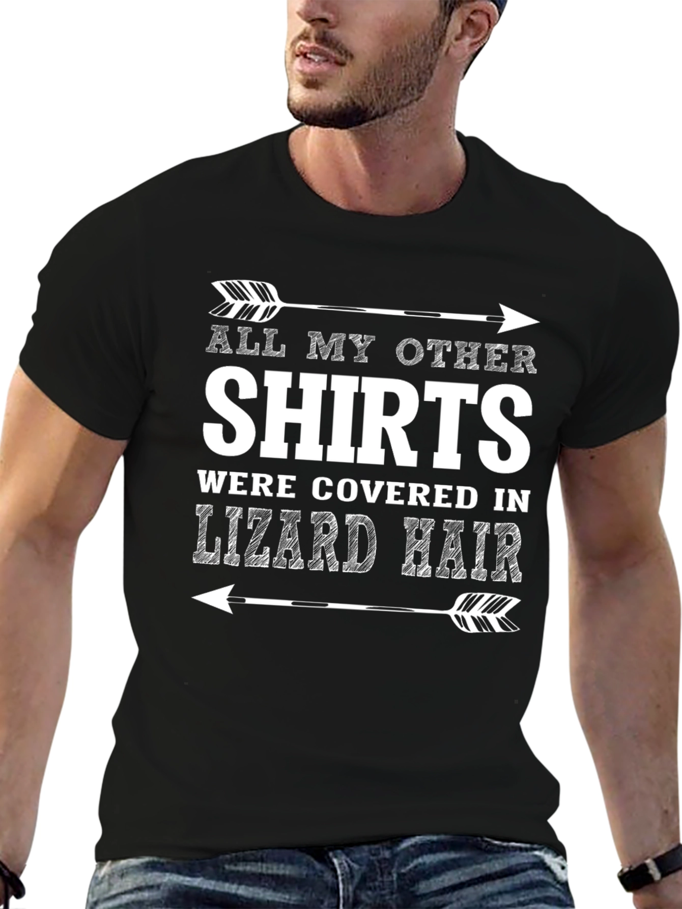 Lizard Hair T-Shirt - Novelty Graphic Tee