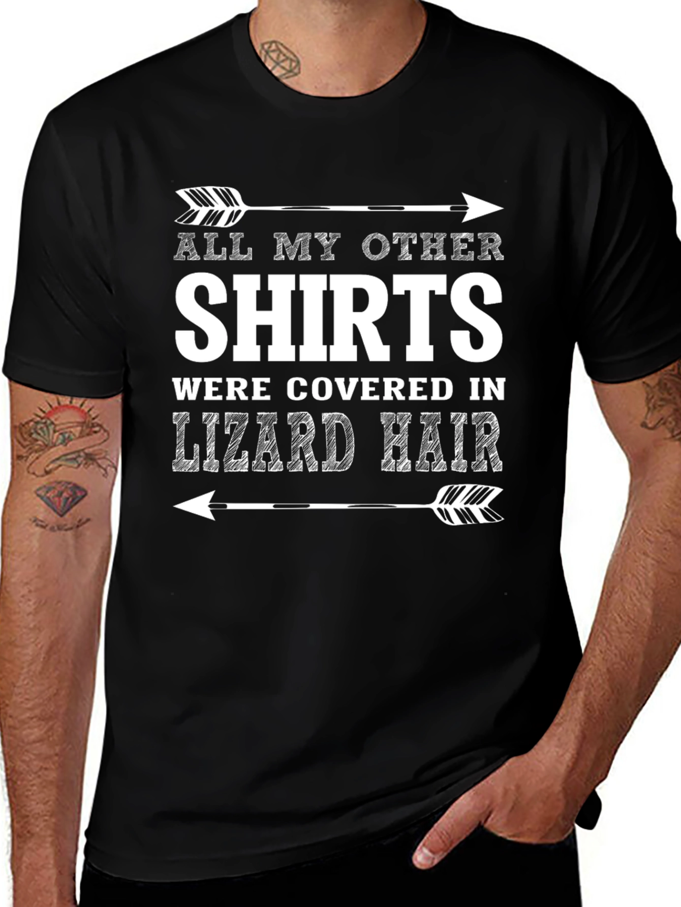 Lizard Hair T-Shirt - Novelty Graphic Tee