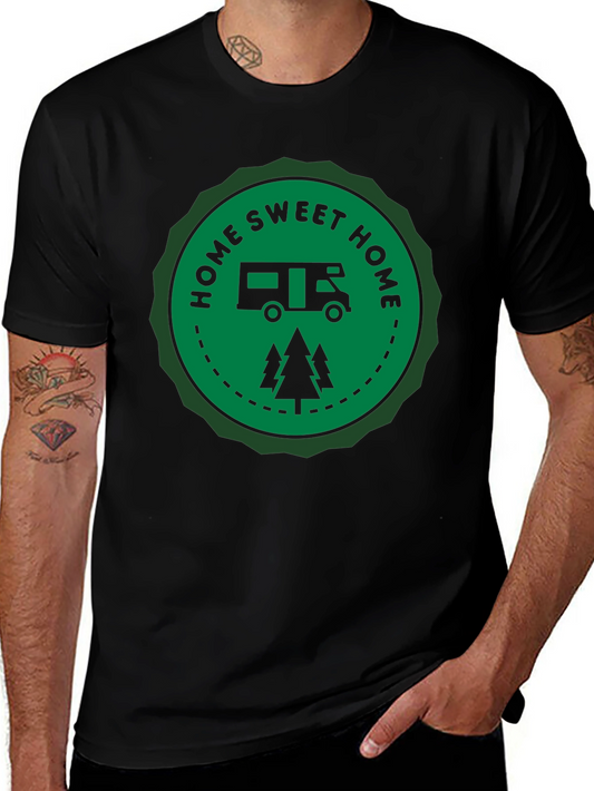 Home Sweet Home Camper Graphic Tee - Black