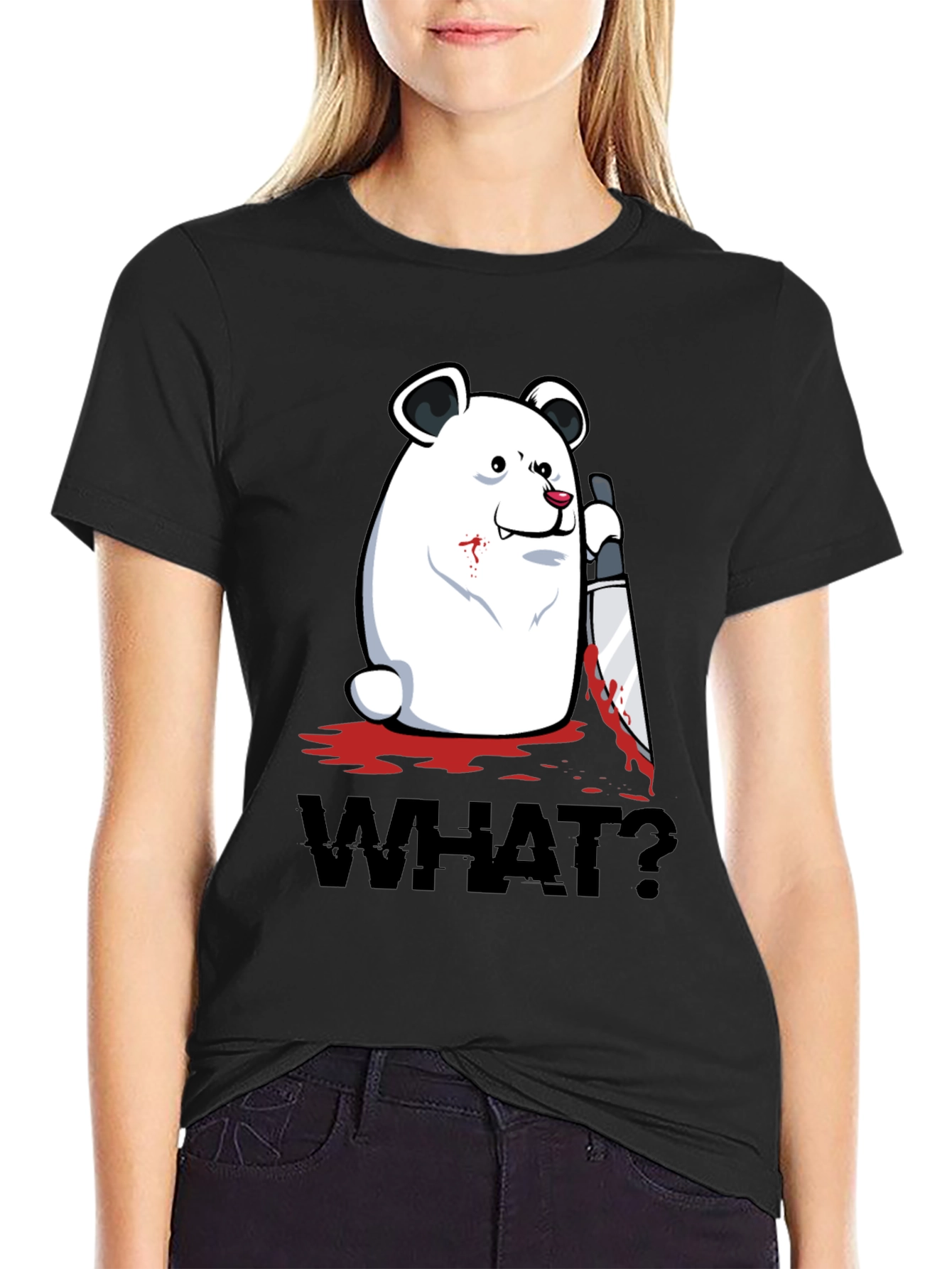 Creepy Polar Bear WHAT? Graphic T-Shirt