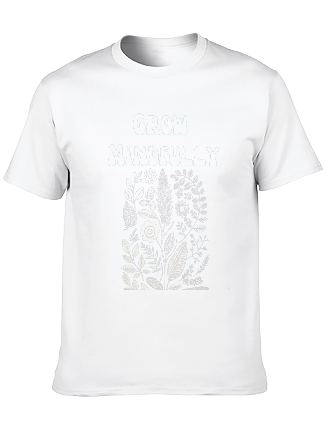 Grow Mindfully Graphic Tee - Black Cotton T-Shirt
